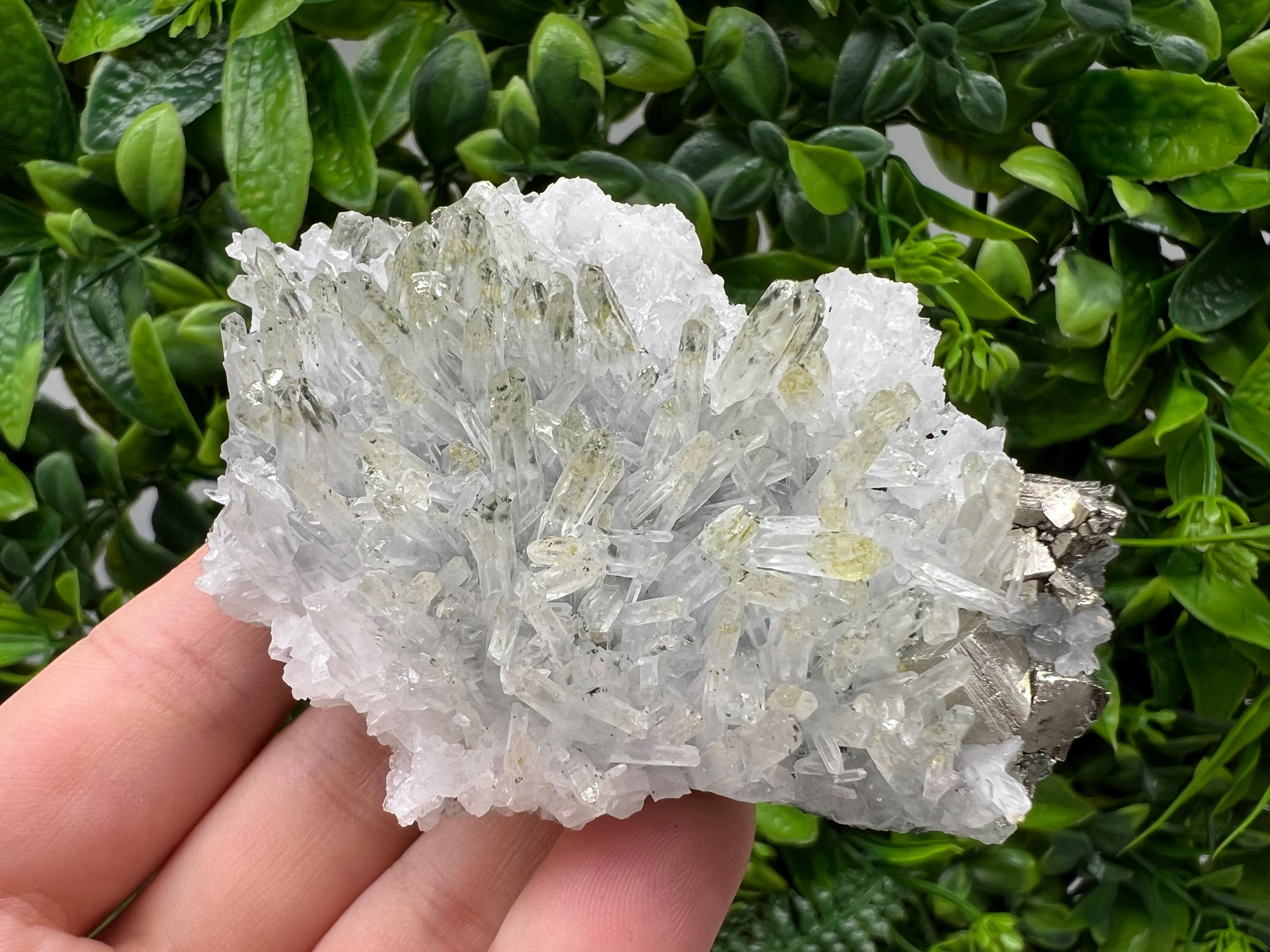Lovely specimen Green Quartz inclusions Chlorite and Sphalerite/ Natural minerals/ Souvenir crystal gift minerals famous 9th September/Madan