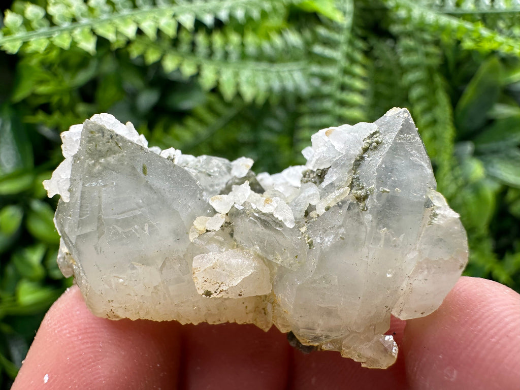 Transparent Quartz with Calcite, Djurcovo Laki Bulgaria Mineral Specimen