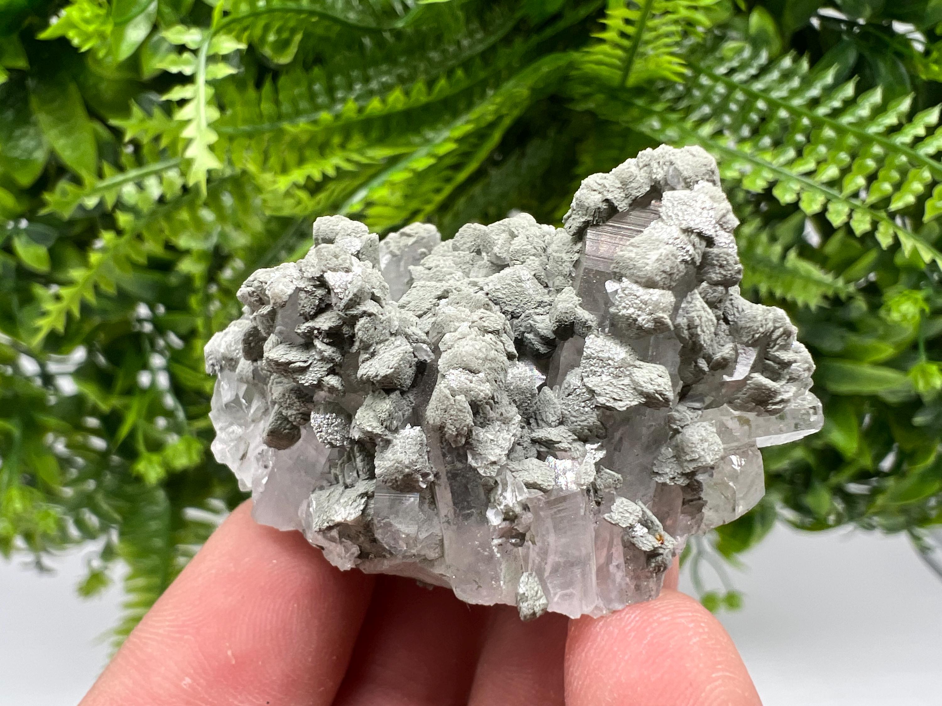 Calcite Quartz on Chlorite Matrix, Borieva Mine Mineral Specimen