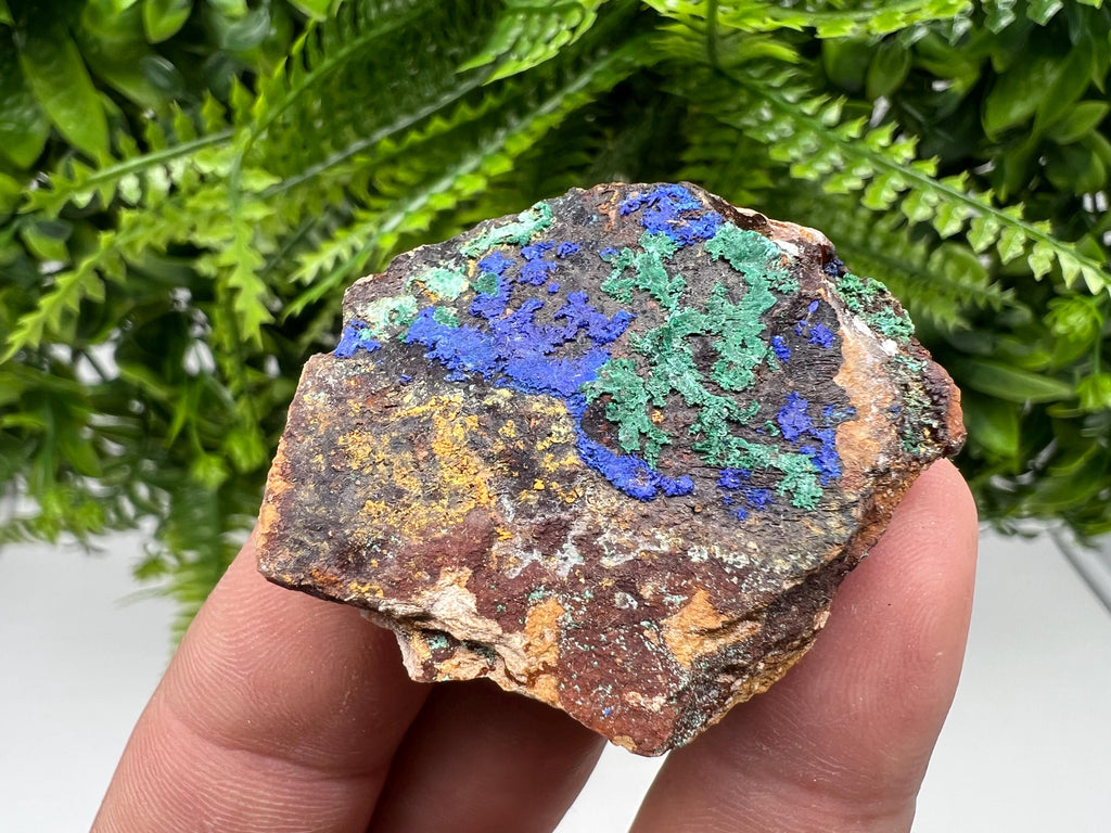 Moroccan Azurite and Malachite Mineral Specimen, Rare Crystal Collection