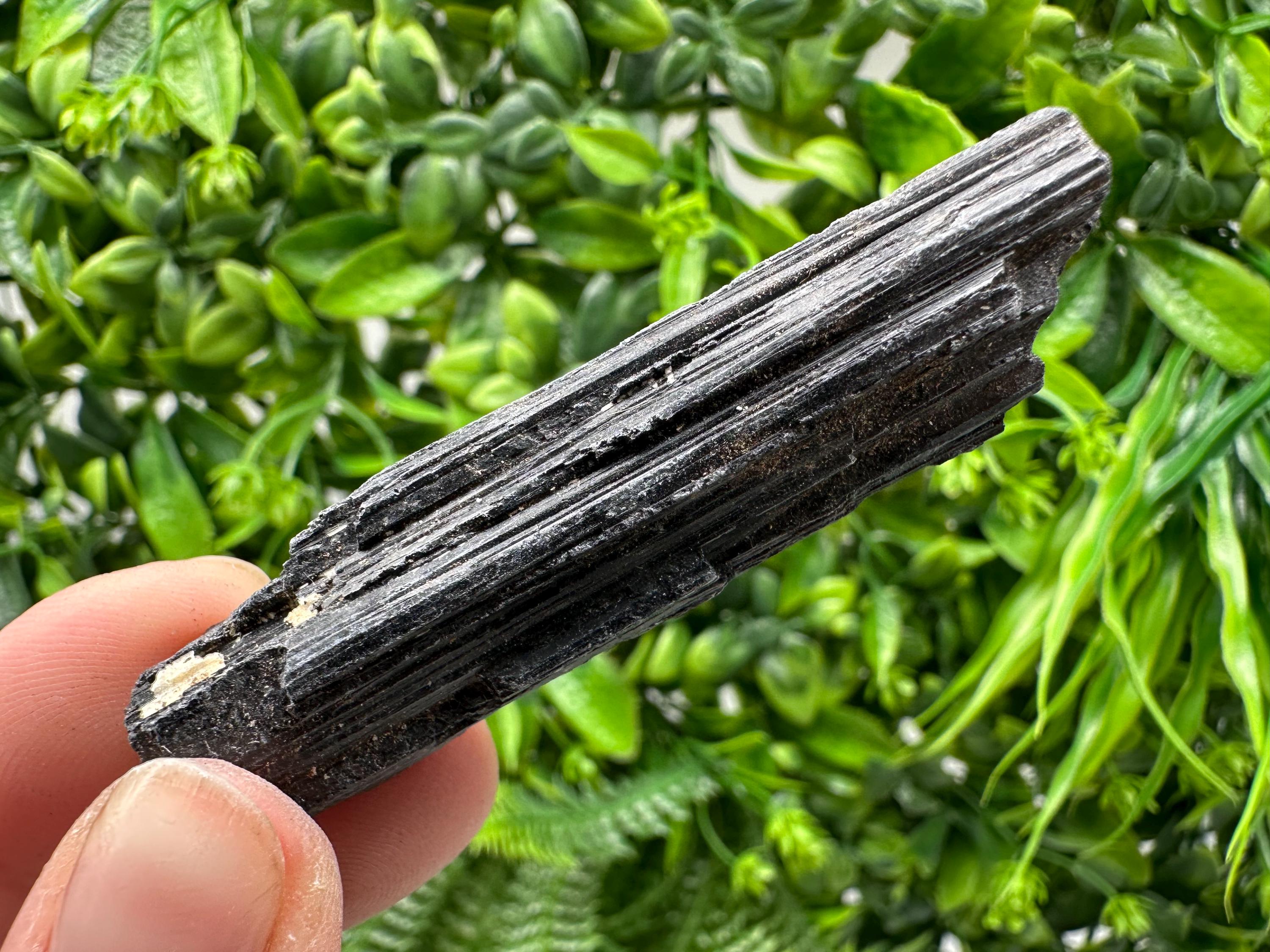 Natural Black Tourmaline Crystal – Raw Protective Stone, Healing Crystal, Grounding Mineral Gift