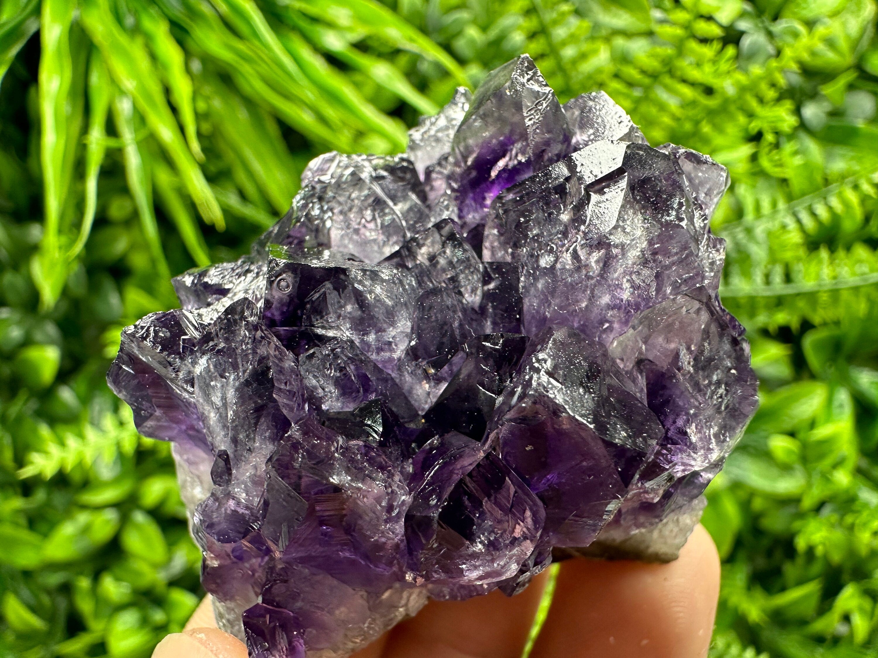 Uruguay Amethyst Cluster: Natural Purple Quartz Crystal, Home Decor