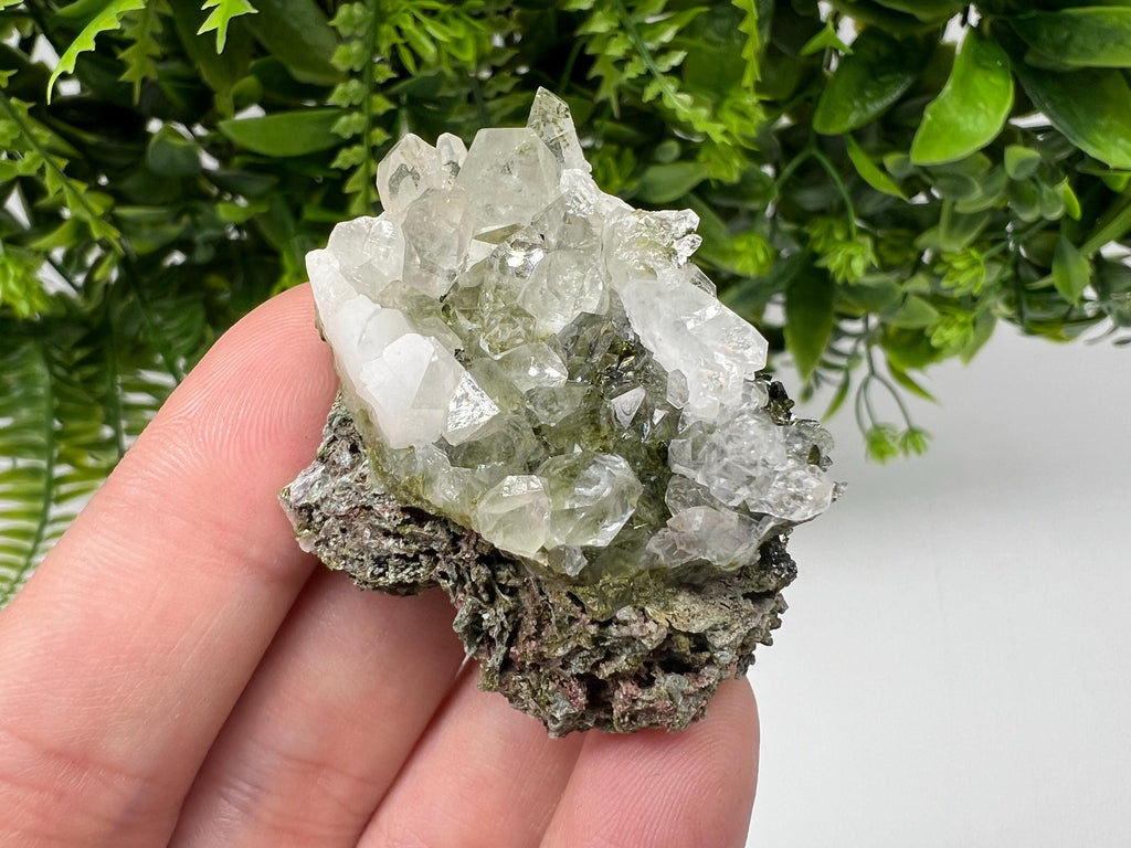 LARGE, Green Epidote with Quartz Crystals - Extremely Sparkly with Rainbows,souvenirs collection stone,gift,decor, Eastern Anatolian, Turkey