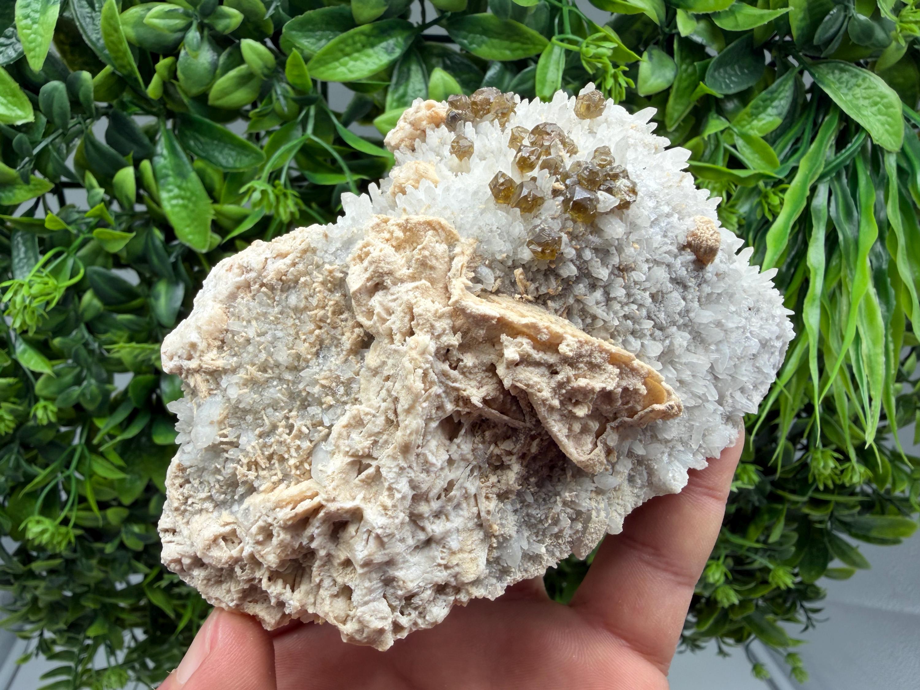 Sphalerite Cleiophane on Quartz, Krushev Dol Mine, Bulgaria