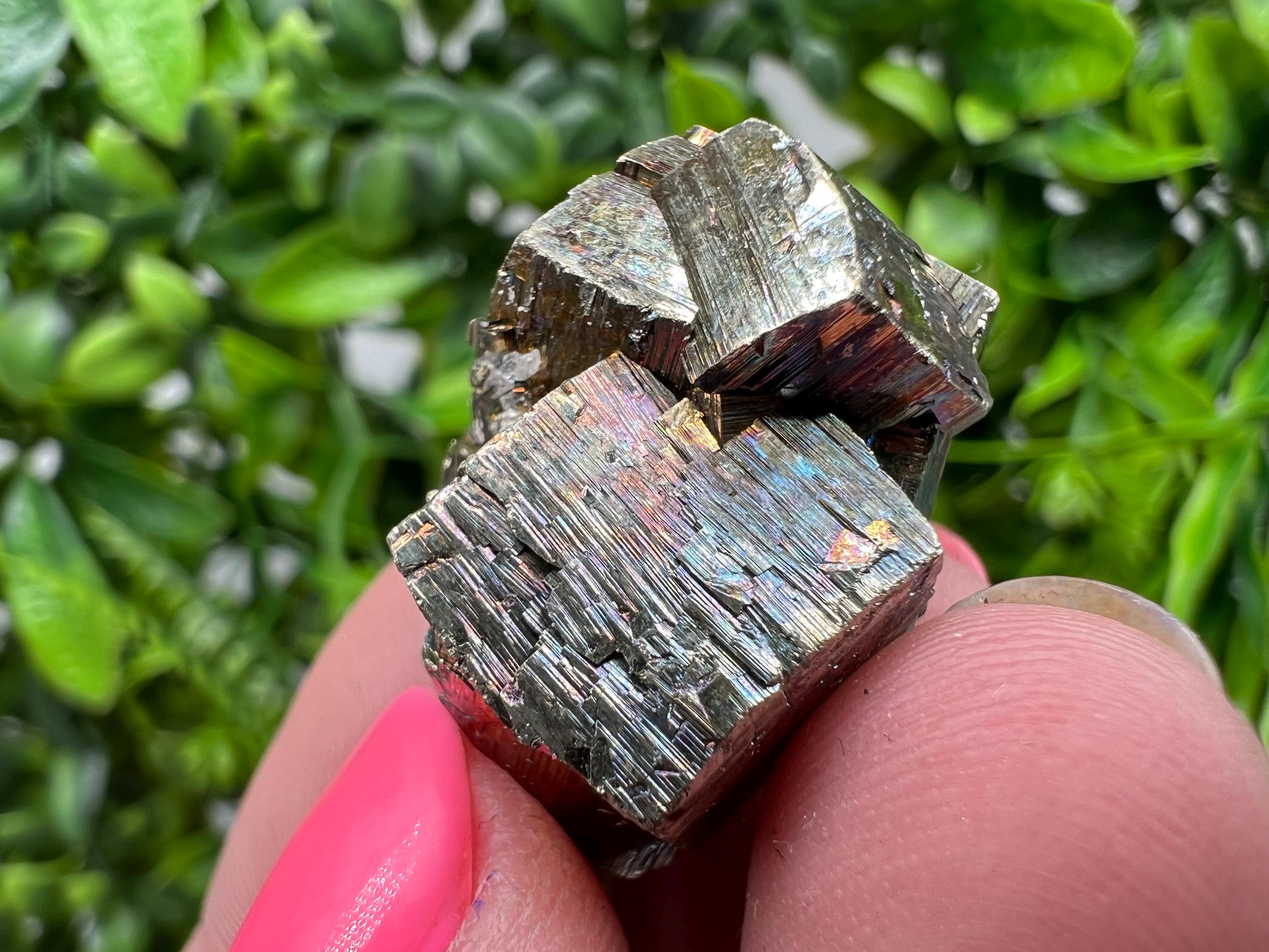 Wonderful Rainbow Pyrite whit Calcite,natural minerals souvenir Crystal,collection stone,rare minerals,home decor,Borieva Bulgaria