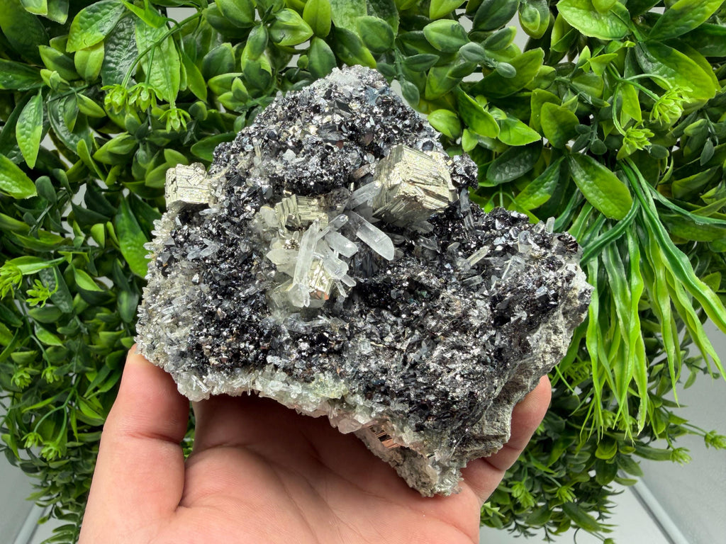 Pyrite Sphalerite Quartz  Mineral Specimen, Krushev dol Mine