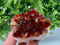 Citrine Crystal with Hematite Inclusions: Natural Phantom Cluster