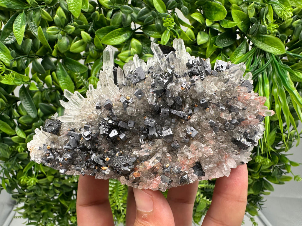 Stunning Quartz whit Galena,Hematite,Iron oxide from 9th September mine,natural,collectible mineral specimen,home decor stone,gift,crystal