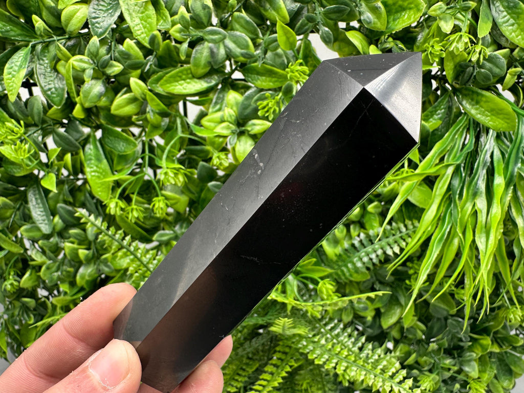 12cm Shungite Stone Tower: EMF Neutralizer, Energy Protection