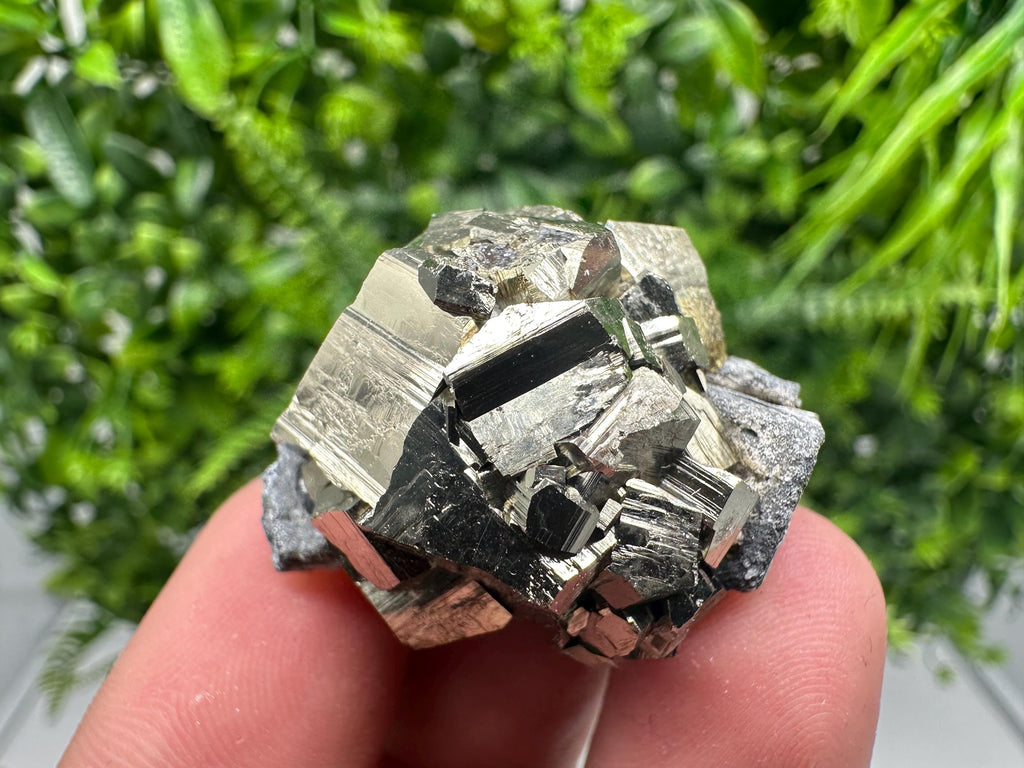 Pyrite on Sphalerite, Bulgaria Mineral Specimen, Home Decor Stone