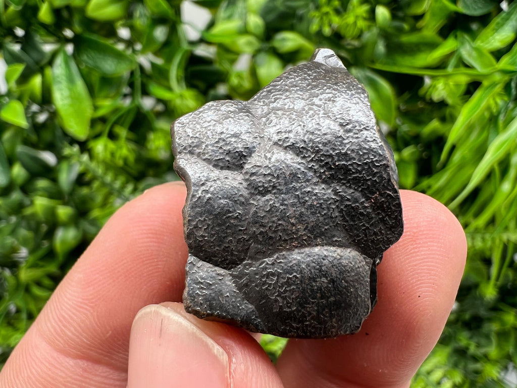 Botryoidal Black Hematite Specimen: Moroccan Rough Crystal for Reiki Chakra