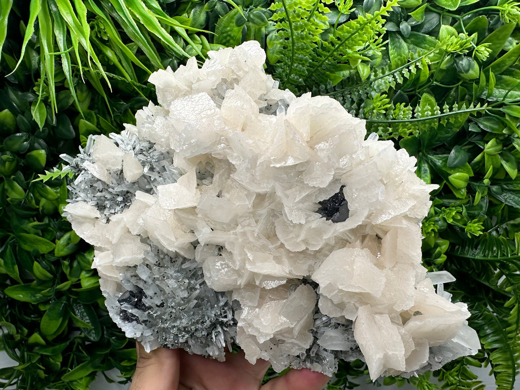 Sphalerite Calcite on Quartz, Borieva Mine Mineral Specimen
