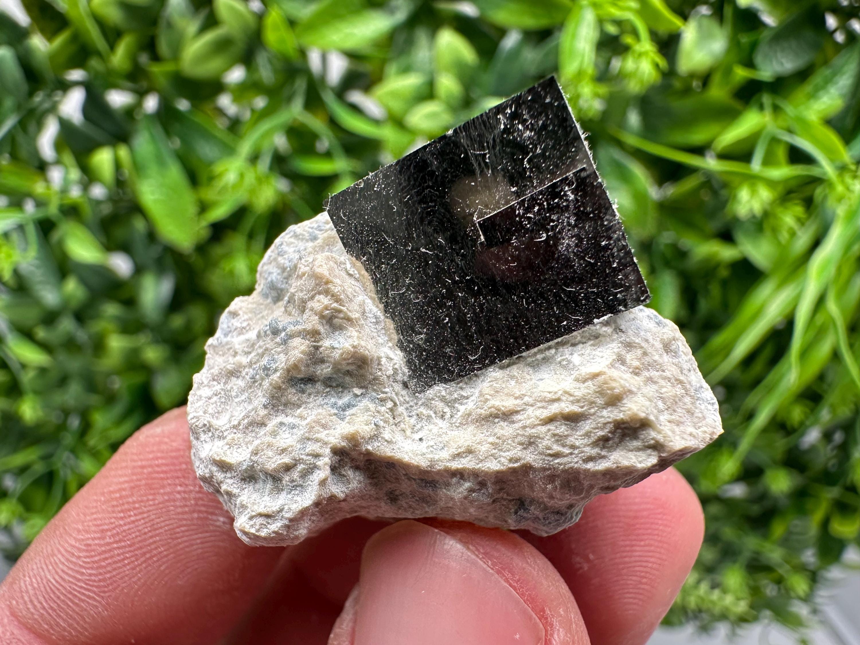 Large Pyrite Cube on Matrix, Navajun Spain, Home Decor Stone