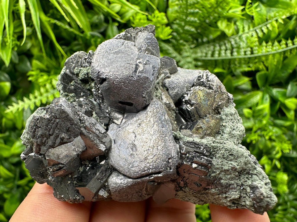 Galena Sphalerite on Chlorite Matrix, Bulgaria Mineral Specimen (6/6/4 cm)