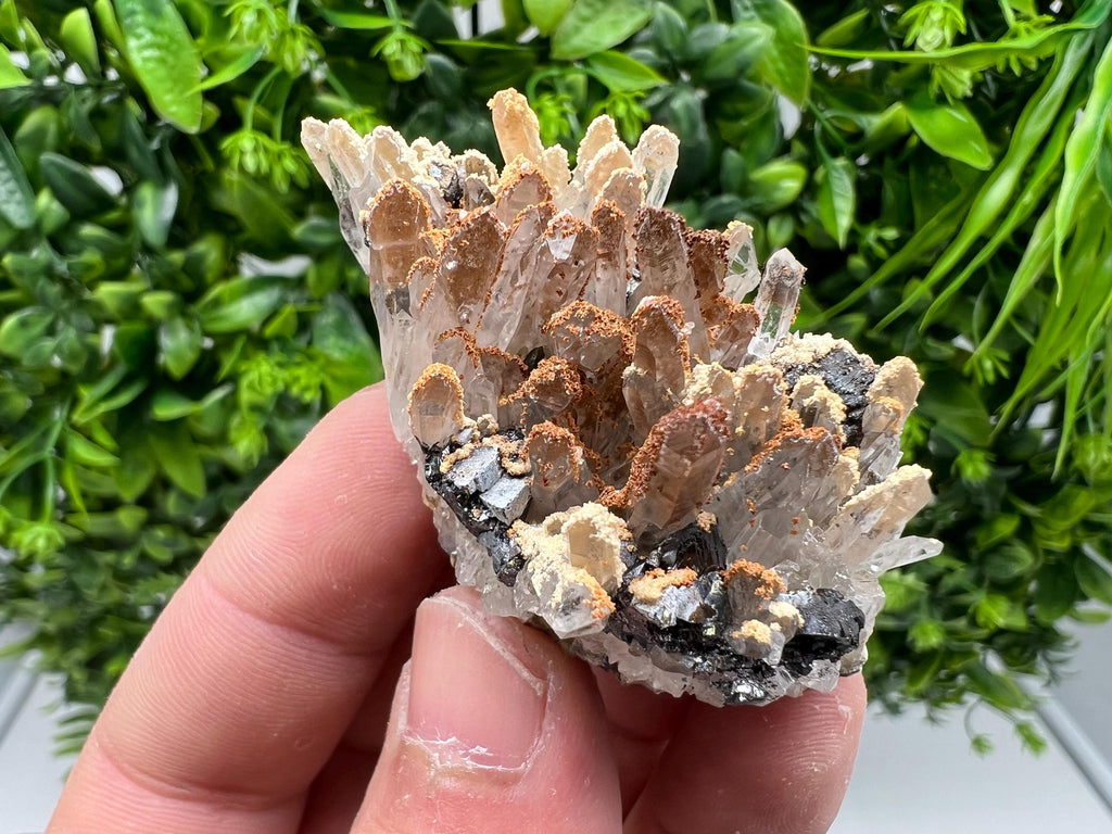 Stunning Quartz covered with iron oxide limonite natural minerals souvenir crystal home decor stone collection minerals September 9th mine