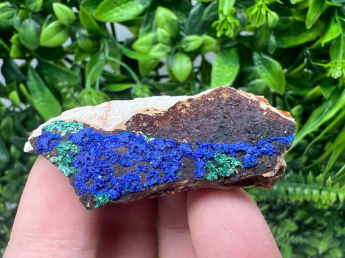 Azurite Malachite Mineral Specimen: Moroccan Blue Green Crystal, Home Decor