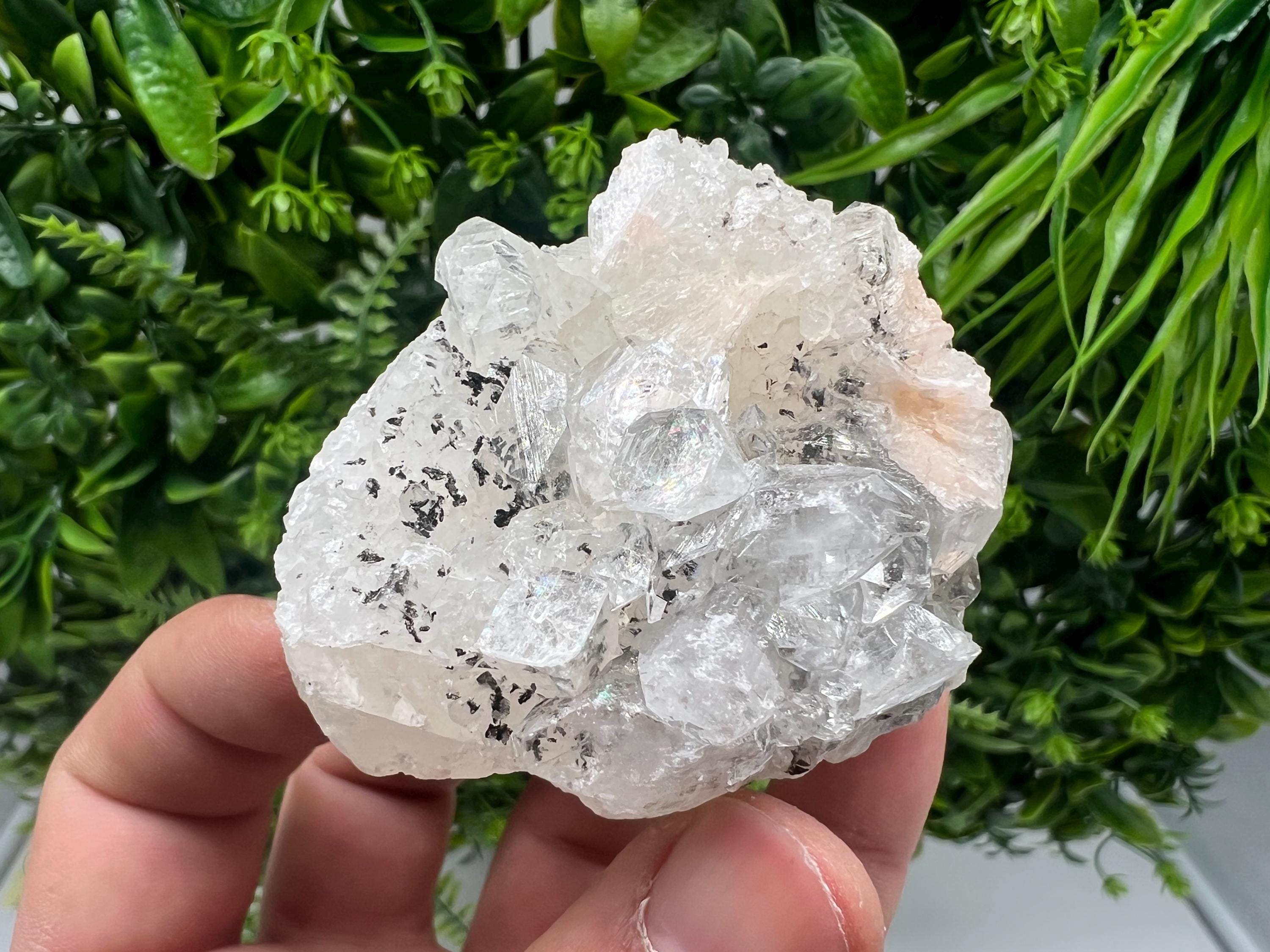 Apophyllite Stilbite on Chalcedony, Natural Mineral Specimen, India