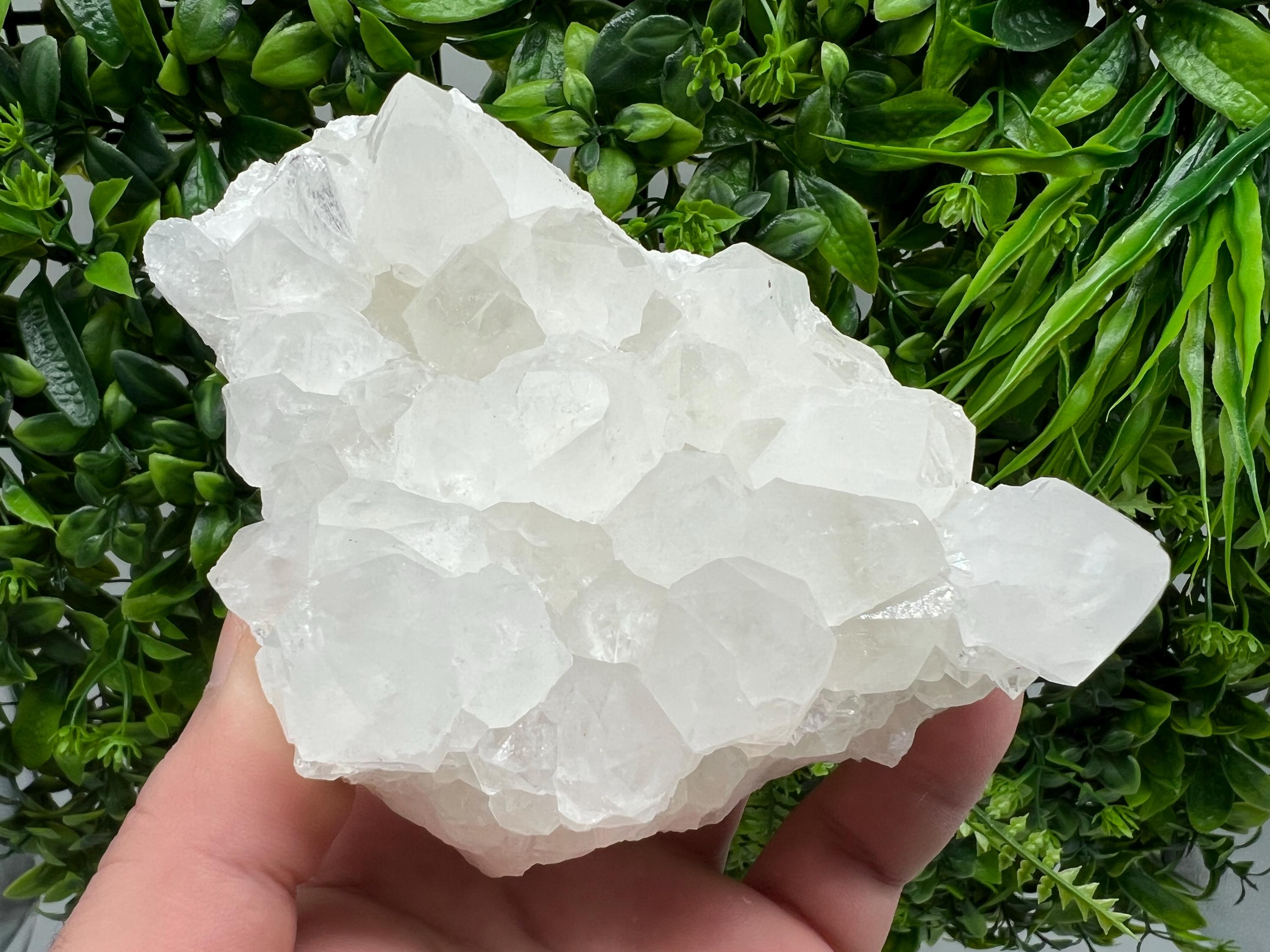 Transparent Chlorite Quartz Cluster, Madan Bulgaria Mineral Specimen