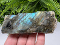 Polished Multifire Labradorite Slab: Crystal Decor, Crystal Grid (10.5/5/2.4 CM, 179 Grams)