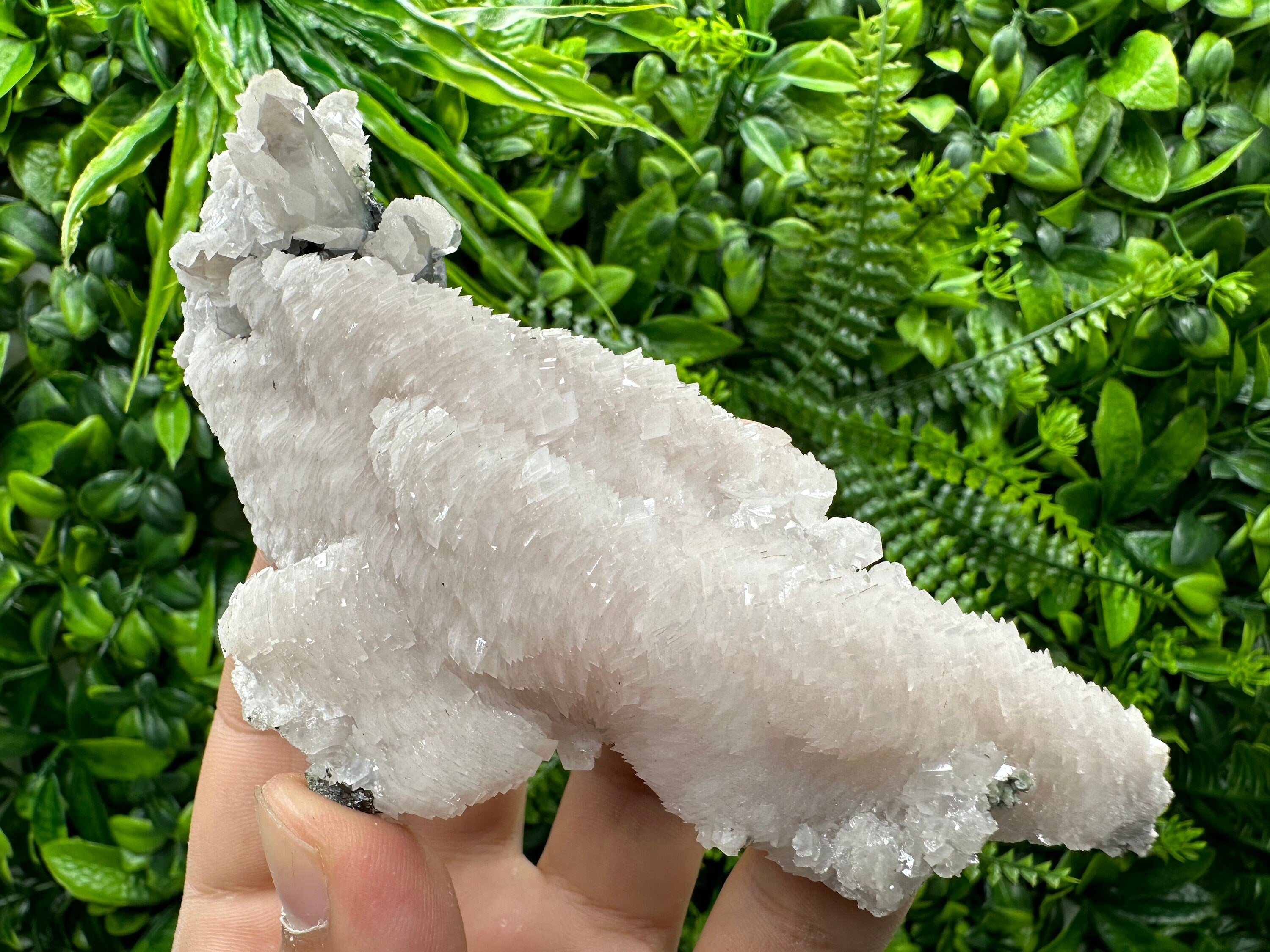 UV Fluorescent Calcite on Quartz, Bulgaria Mineral Specimen