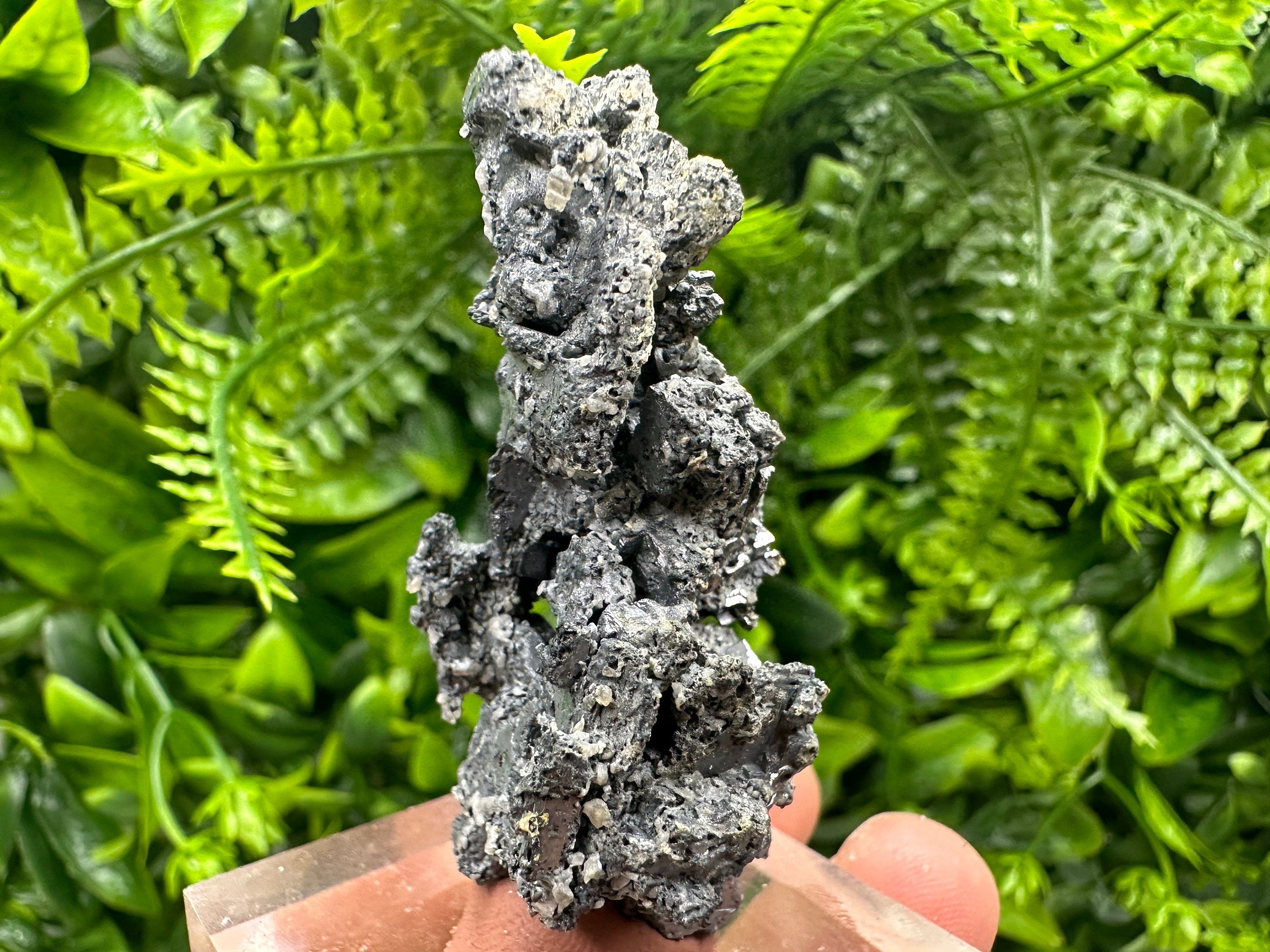 Rare Skeletal Galena Cluster, Bulgaria Mineral Specimen