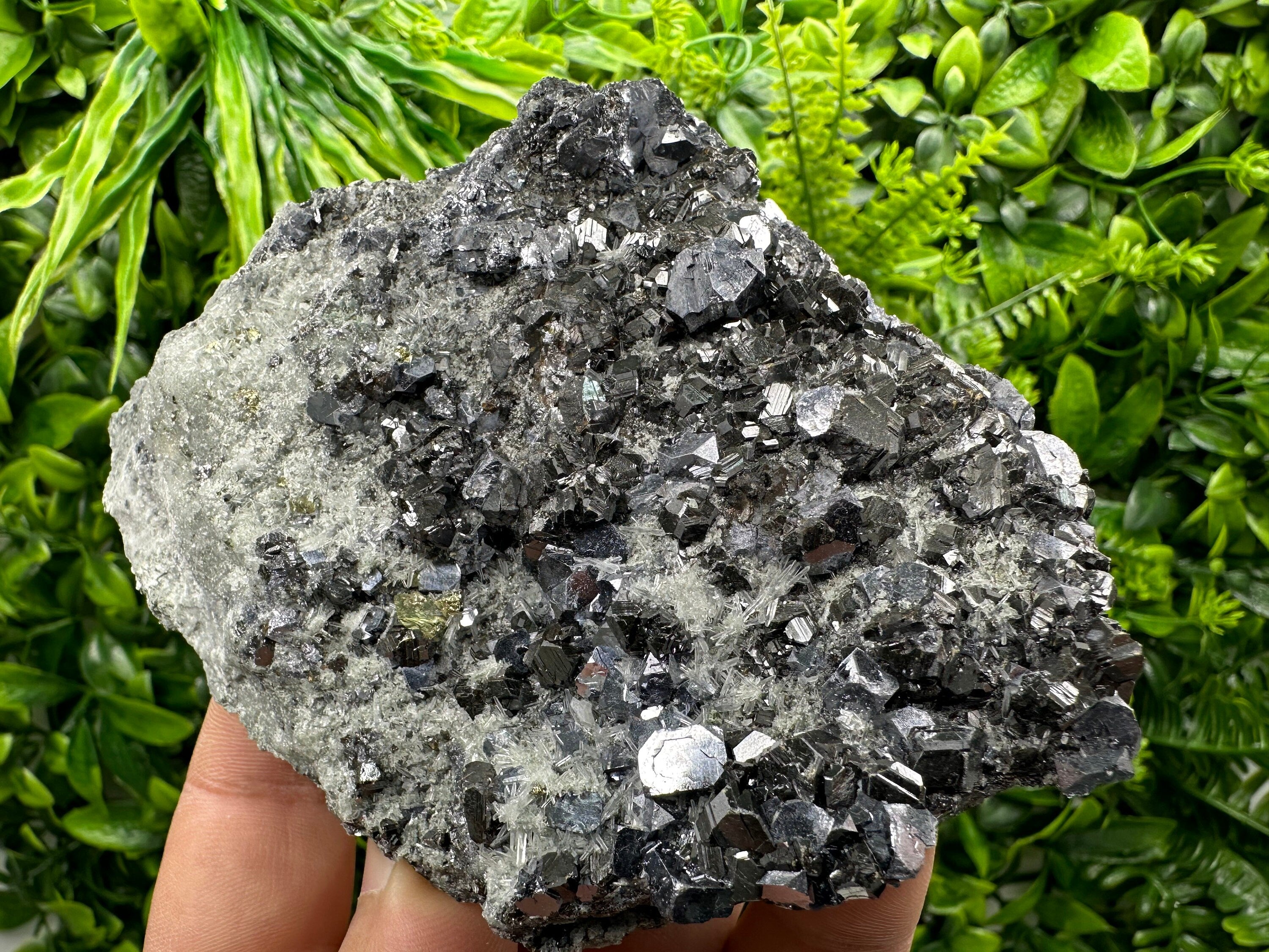 Sphalerite Galena Calcopyrite on Quartz, Borieva Bulgaria Mineral Specimen
