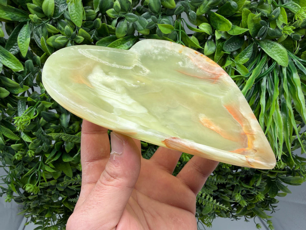 Hand Carved Onyx Heart Bowl – Decorative Stone Dish, Luxury Decor