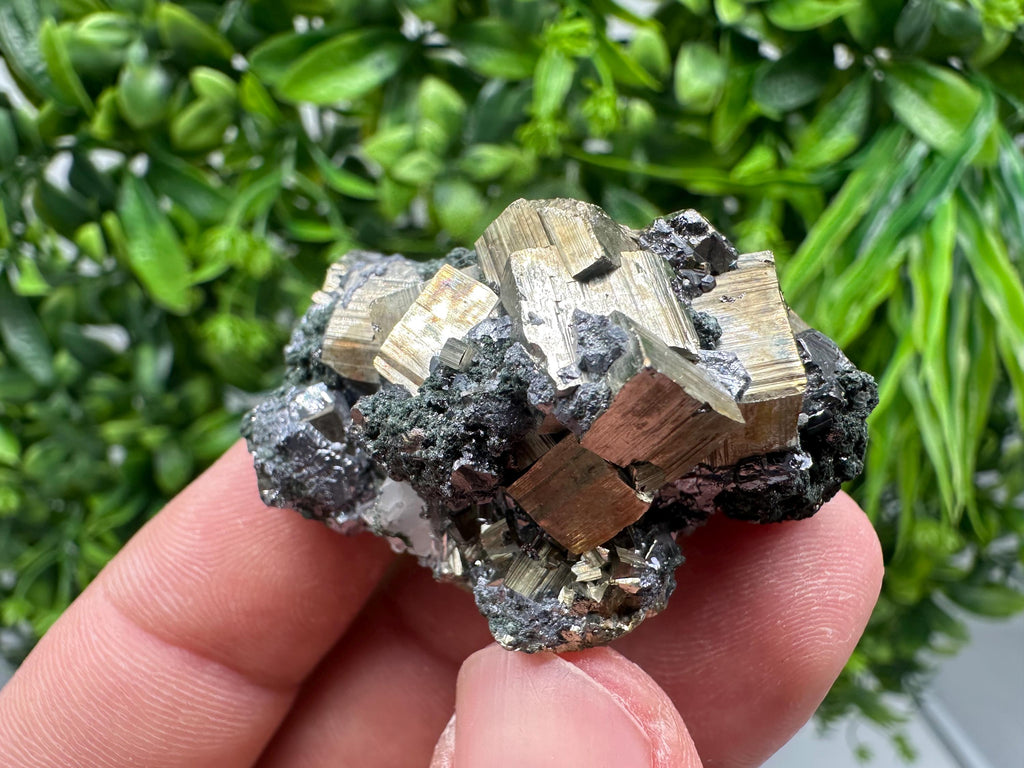 Rainbow Pyrite Siderite Mineral Specimen: Madan Bulgaria Collectible
