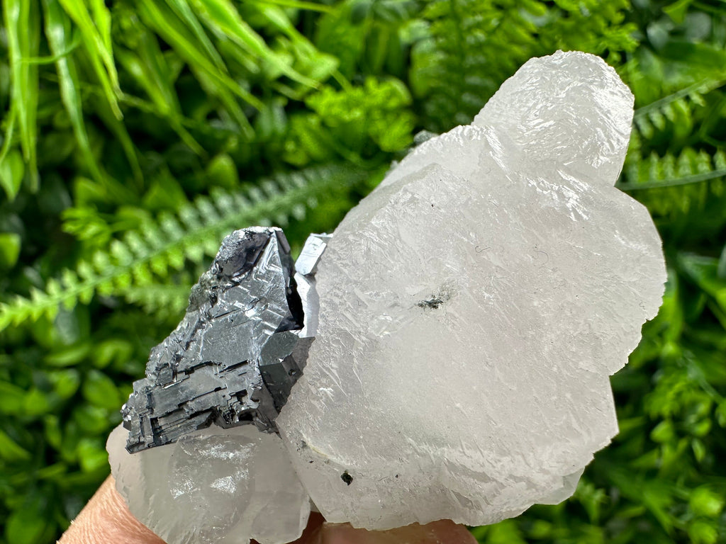 Fluorescent Calcite with Galena, Borieva Mine Crystal, Bulgaria