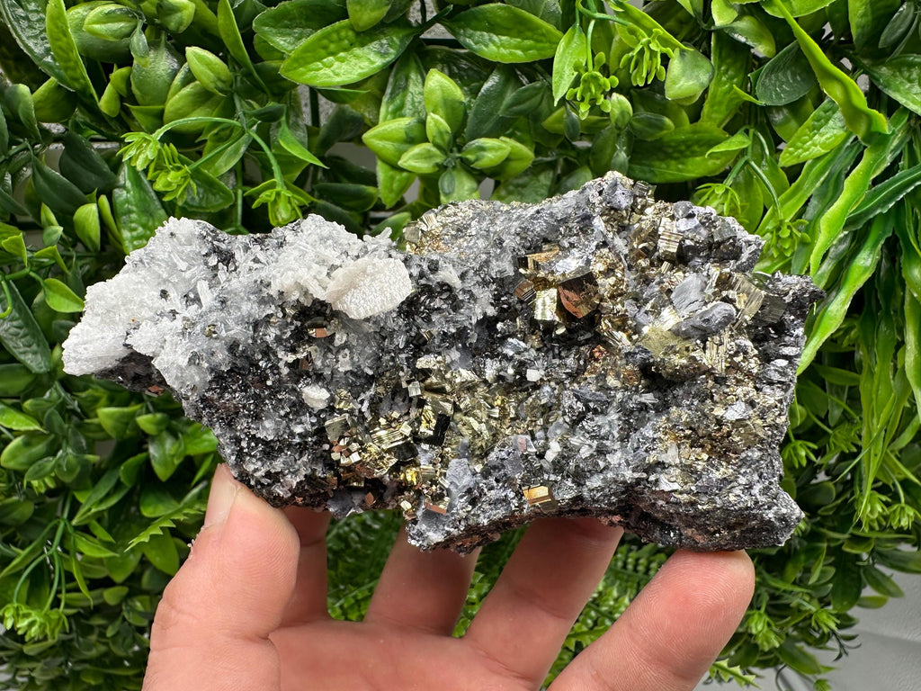 Pyrite Sphalerite Quartz  Mineral Specimen, Krushev dol Mine