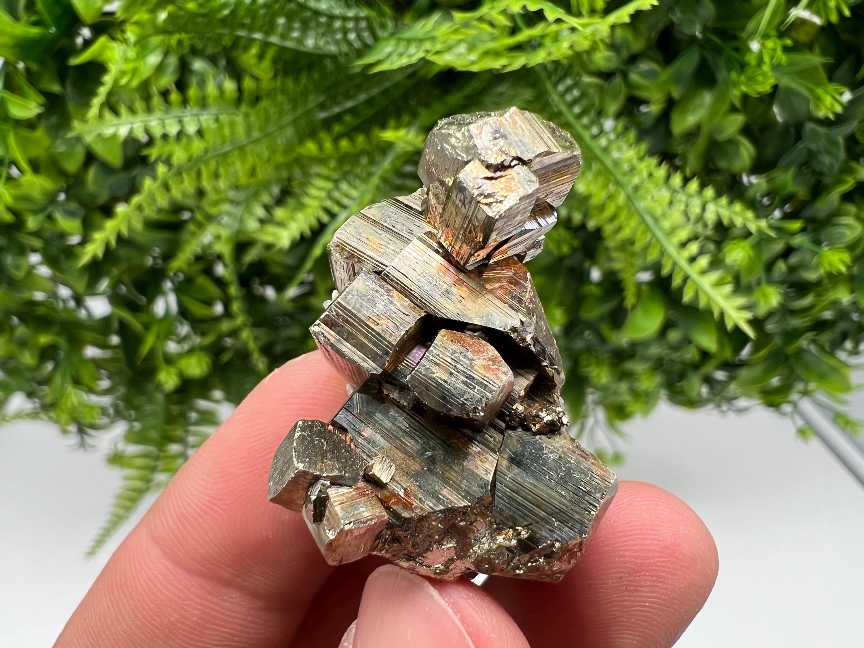 Rainbow Pyrite Hematite Cluster: Borieva Mine, Bulgaria