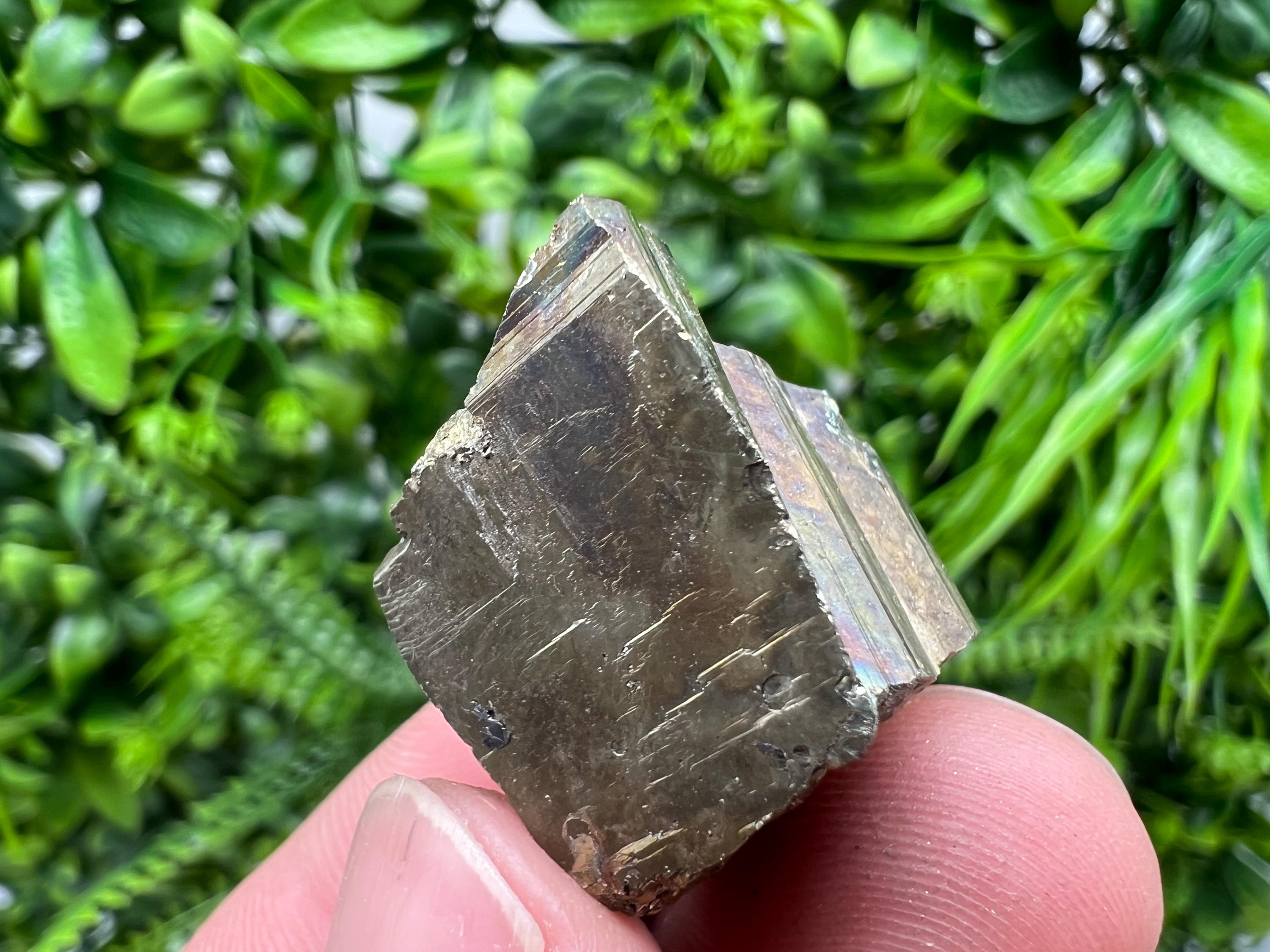 Mini Rainbow Pyrite Cluster, Borieva Mine, Bulgaria