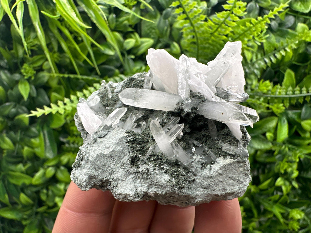 Quartz Chlorite Calcite Mineral Specimen, Borieva Mine Bulgaria