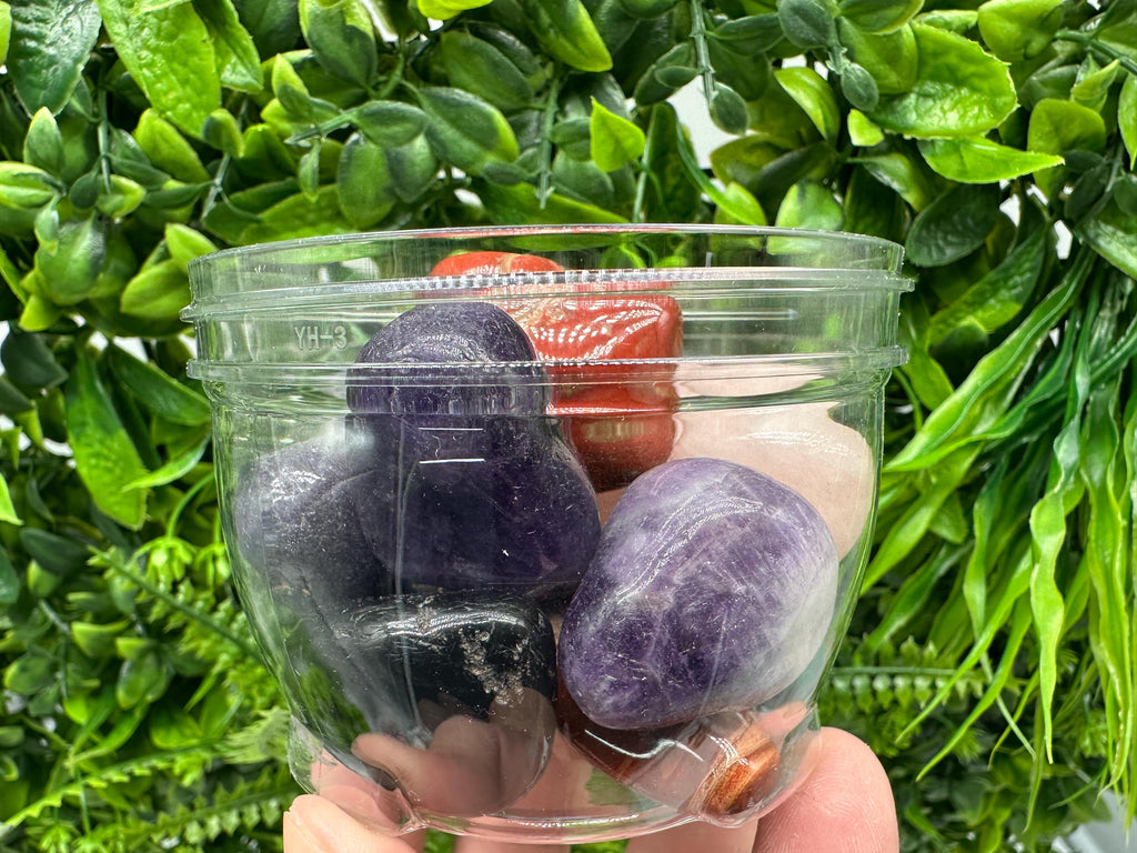 Mixed Tumbled Healing Crystals Set: Polished Raw Stones