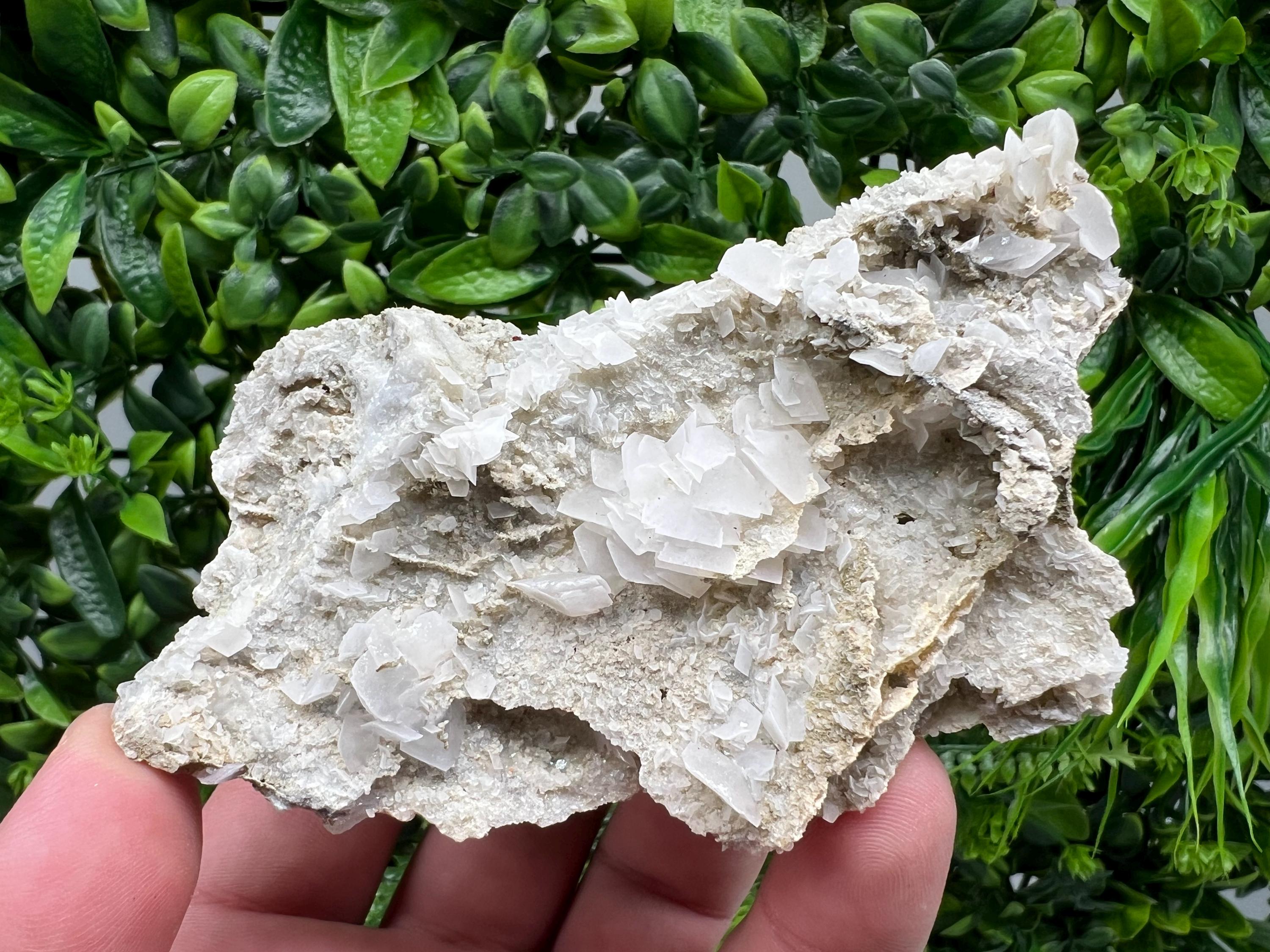 Calcite on Chalcedony, Bulgarian Mineral Specimen, Home Decor Stone
