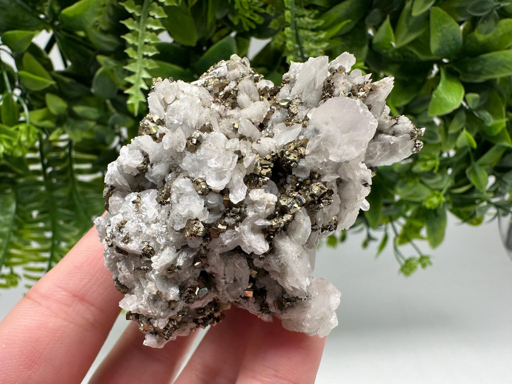 Stunning Pyrite on Quartz,Calcite from Borieva mine,Madan,Bulgaria,natural,collectible mineral specimen,home decor stone,collection crystal