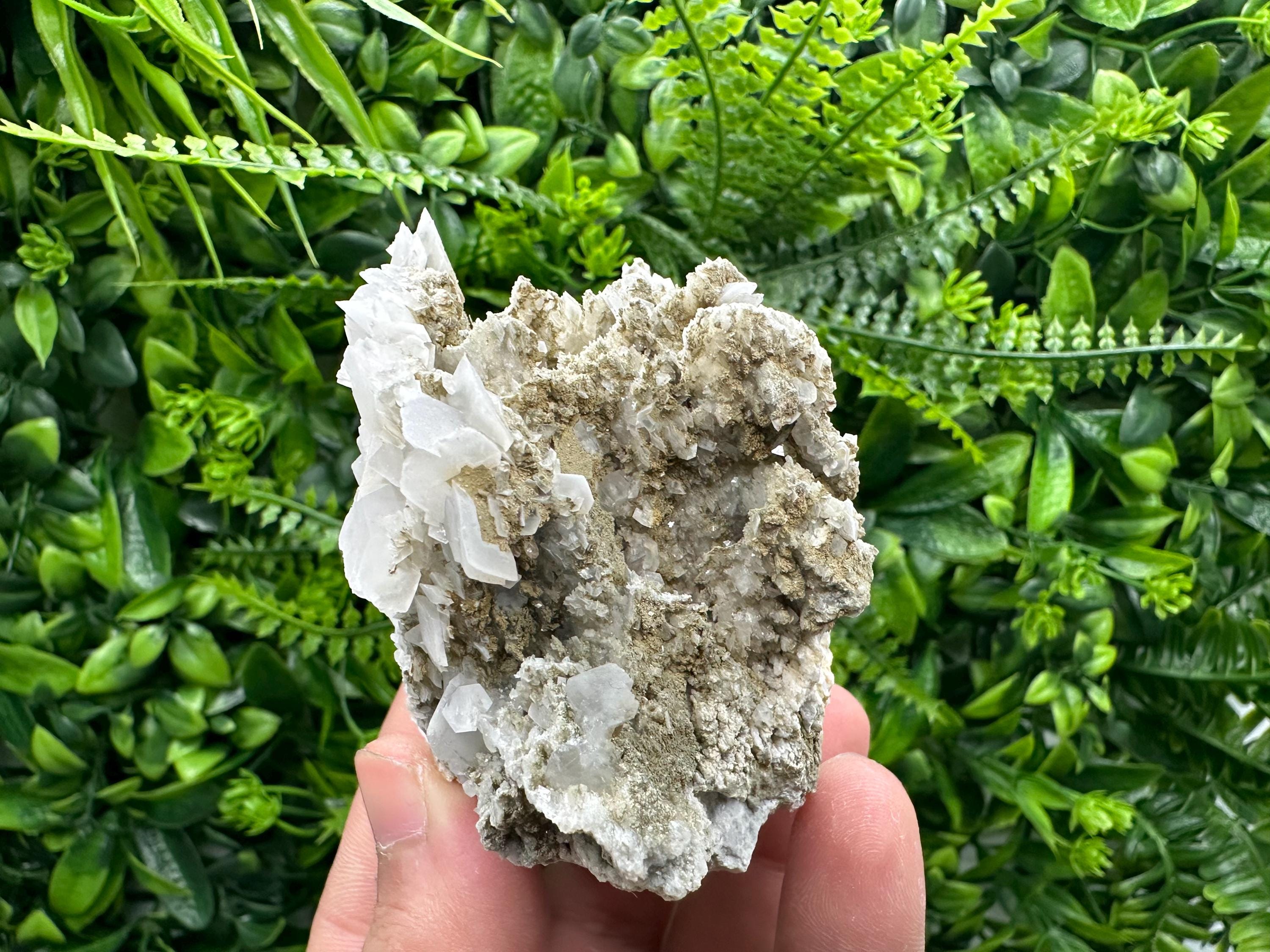 Calcite on Chalcedony, Krushev dol Mine, Bulgaria, Mineral Specimen