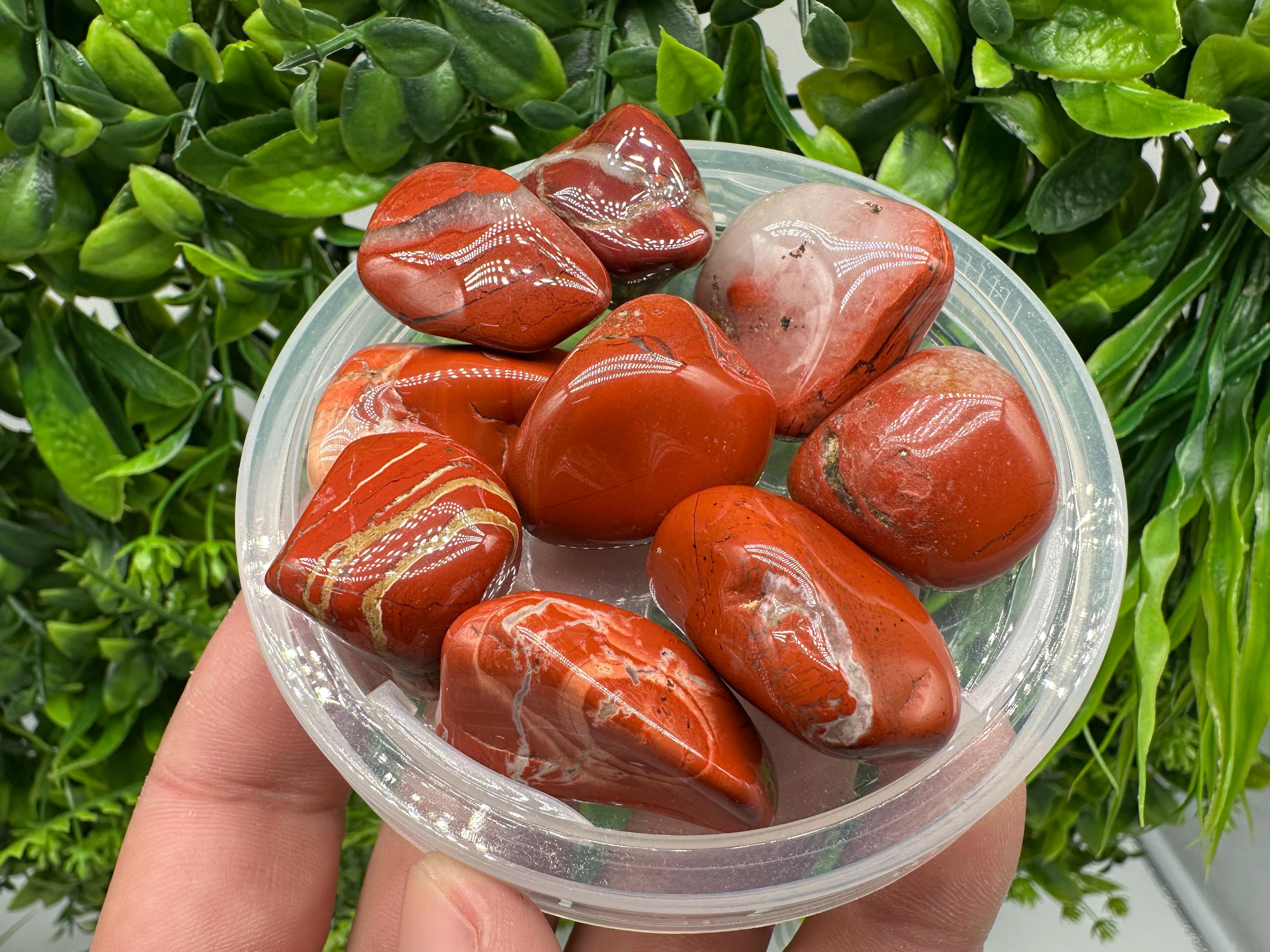 Red Jasper Tumbled Stone: Healing Crystal, Zodiac Gemstone