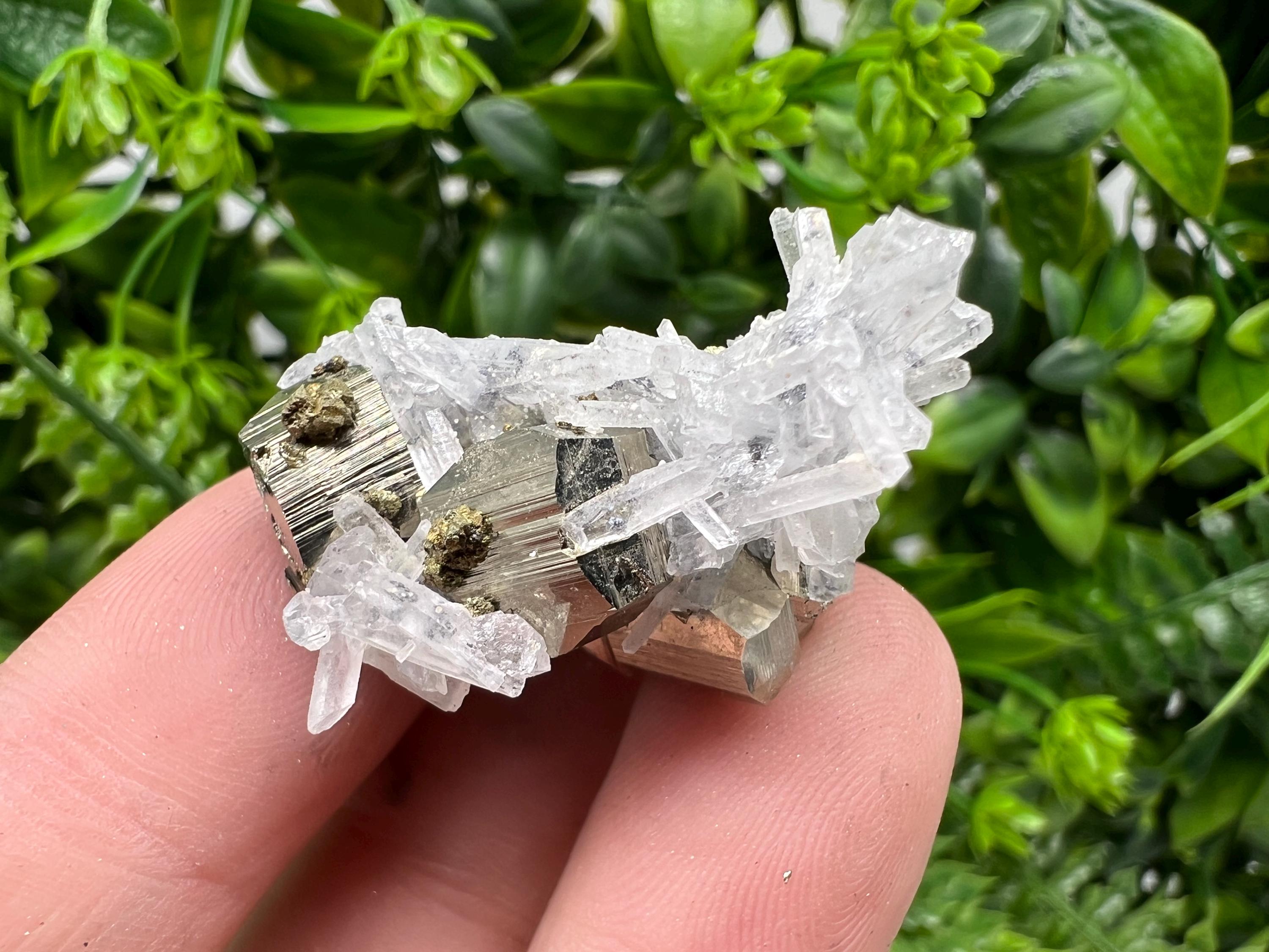 Wonderful Rainbow Pyrite whit Quartz,natural minerals souvenir Crystal,collection stone,rare minerals,home decor,Borieva Bulgaria