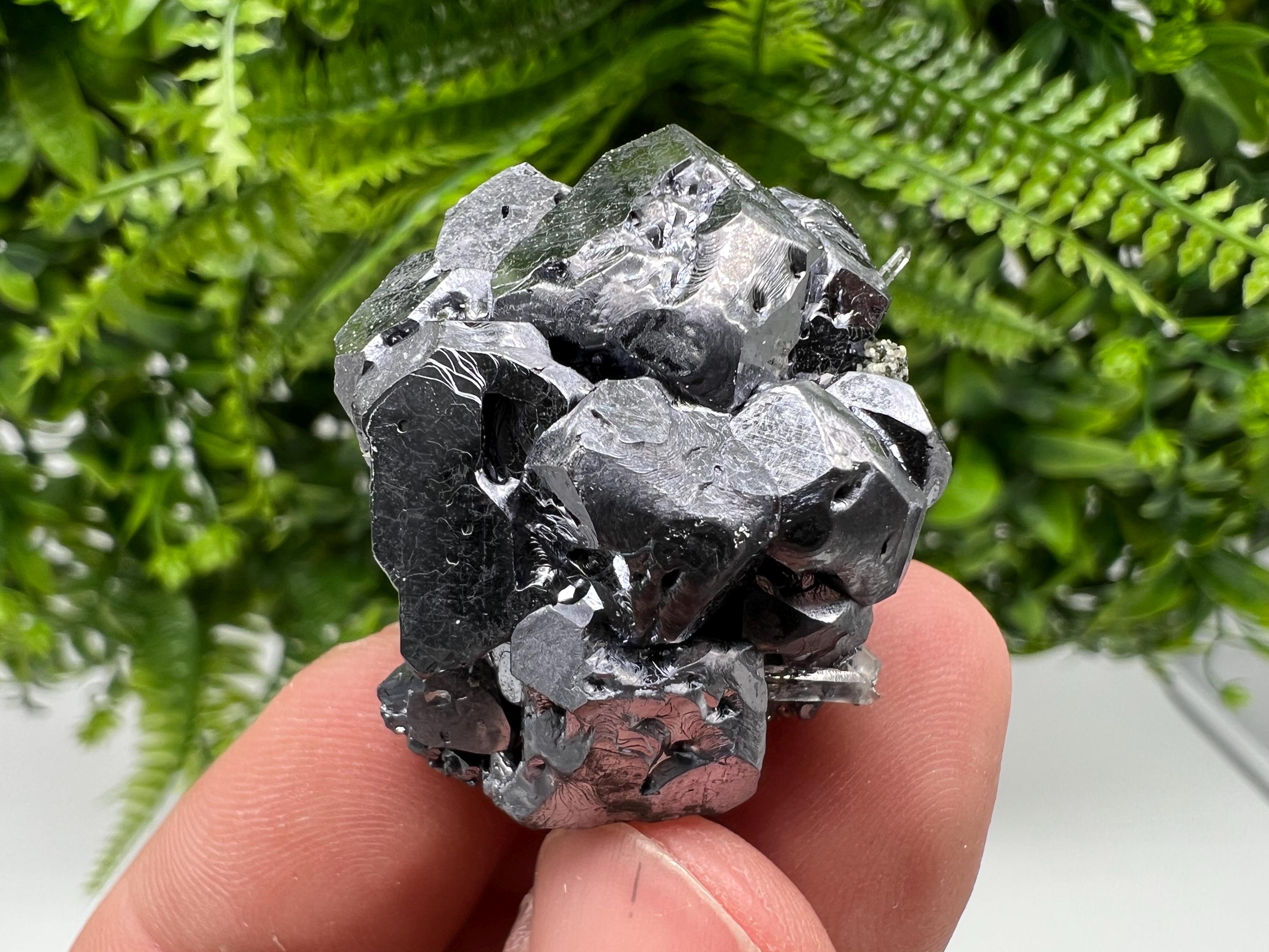 Skeletal Galena on Quartz, Borieva Mine Mineral Specimen