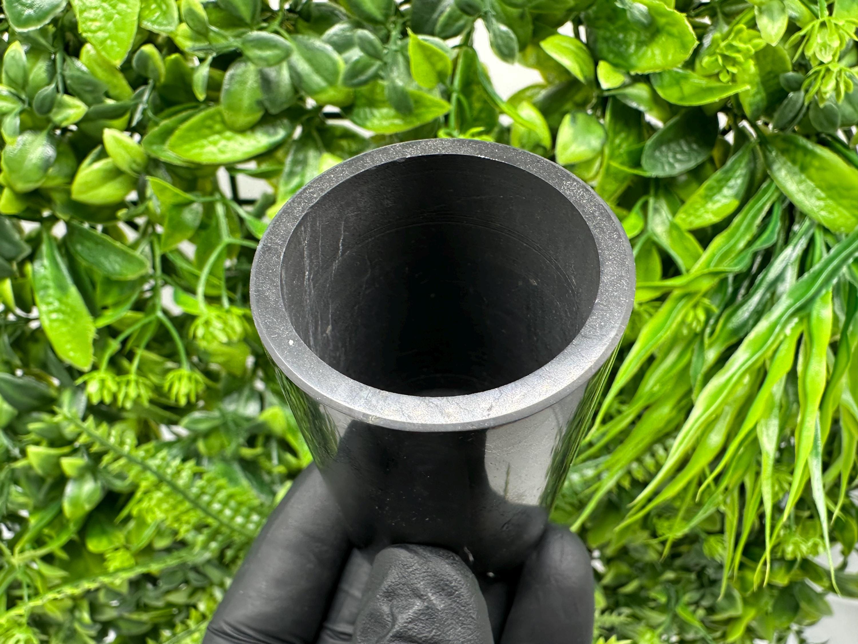 Polished Shungite Cup (60mm): Natural Karelia Stone