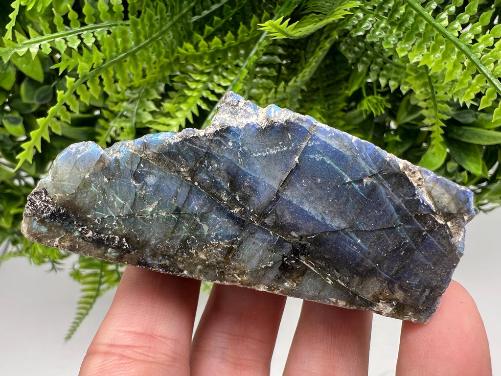 Polished Labradorite Slab: Multifire Crystal Decor - 96 Grams