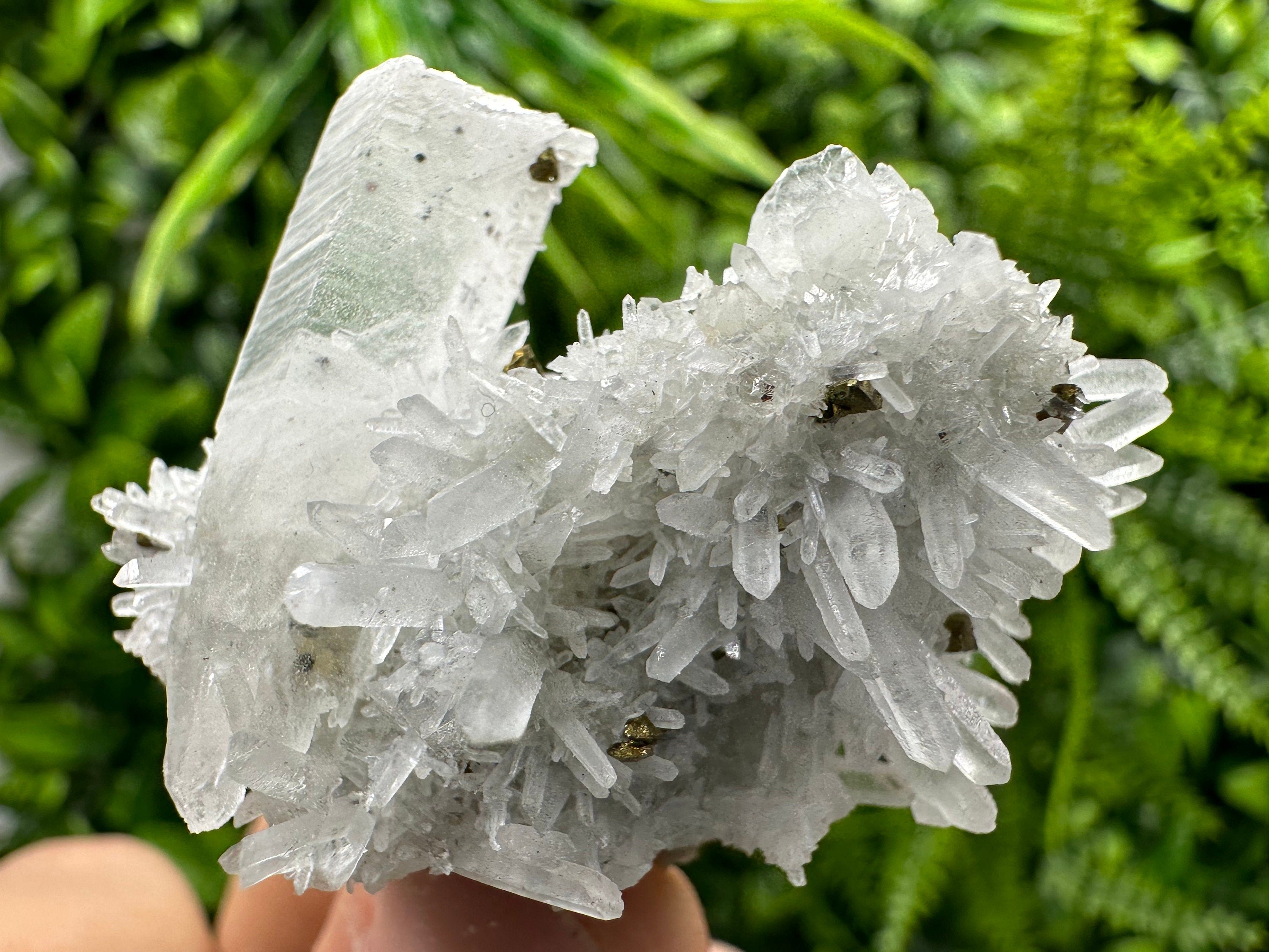 Quartz with Chalcopyrite Mineral Specimen, Crystal Home Decor