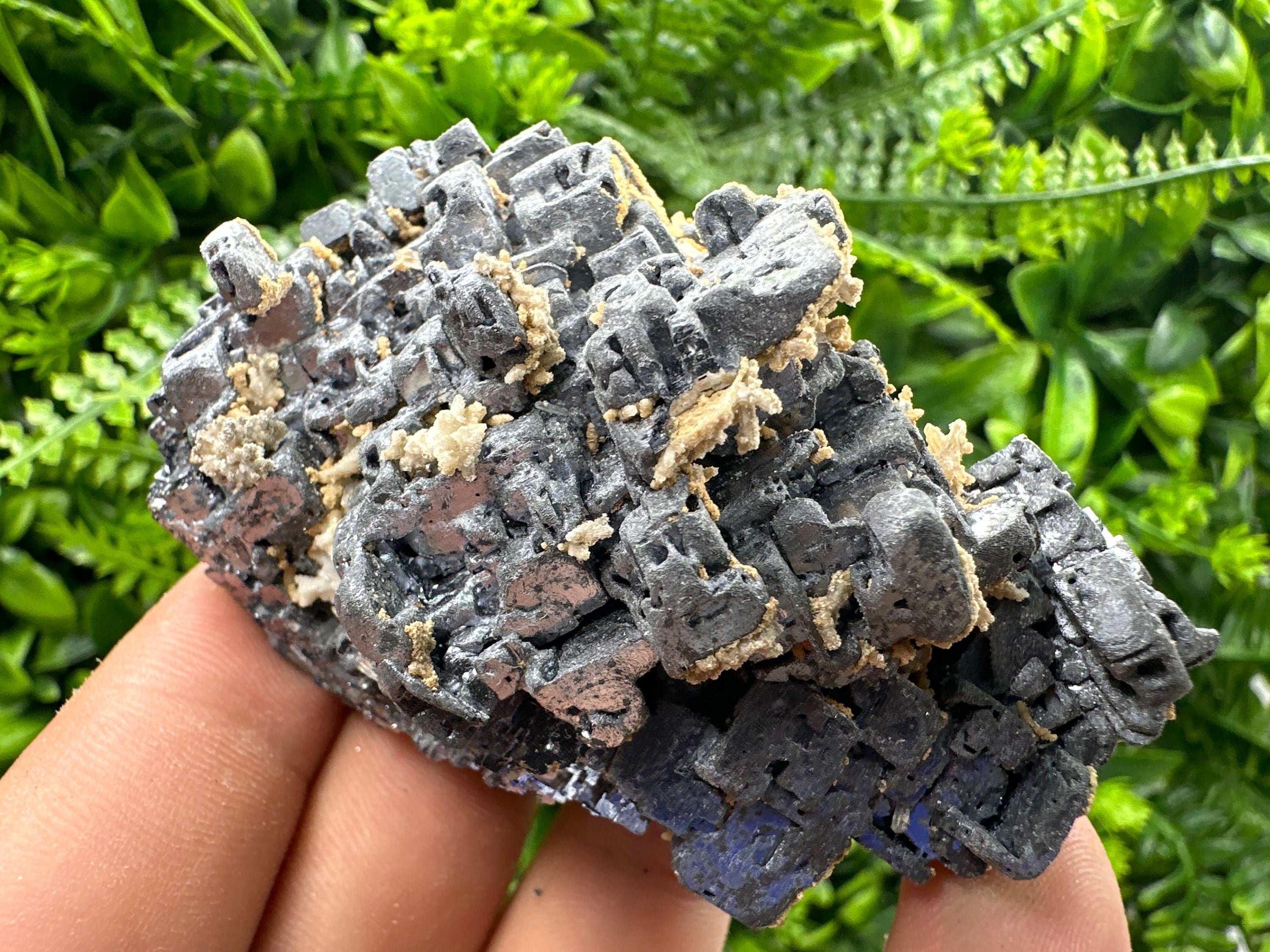 Rare Skeleton Galena Cluster: Natural Crystal Mineral Souvenir