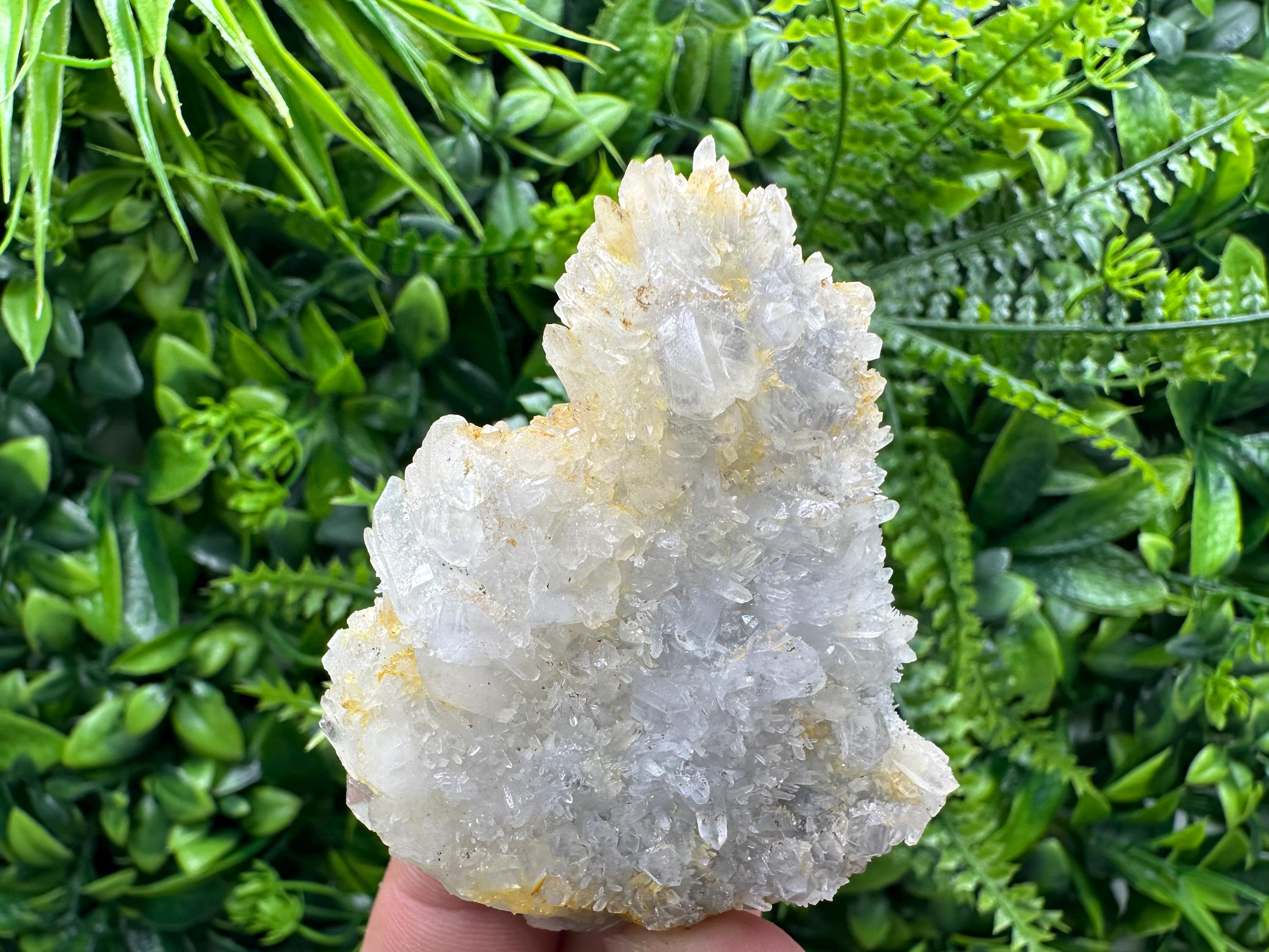 Limonite Coated Quartz Crystal: Natural Mineral Home Decor