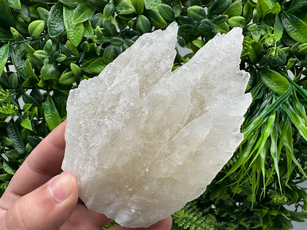 Calcite on Green Quartz: Djurcovo Mine, Bulgaria