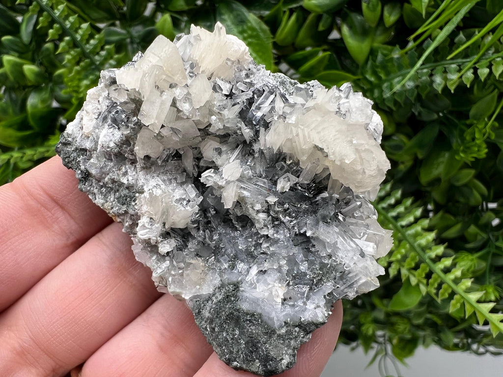 Calcite on Quartz Specimen: Borieva Mine, Bulgaria