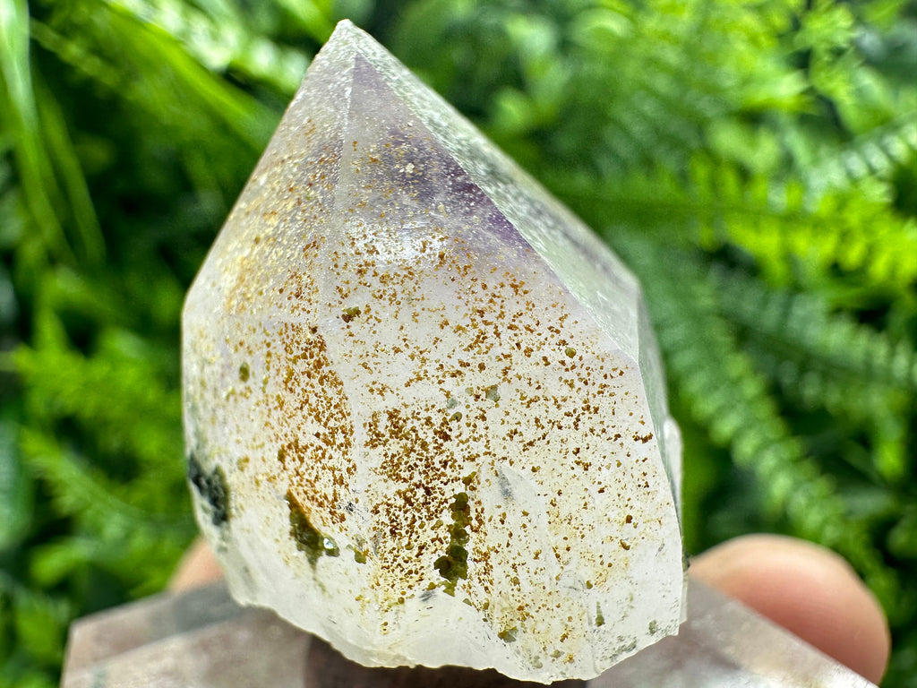 Amethyst Phantom Quartz with Chalcedony and Chlorite Inclusions