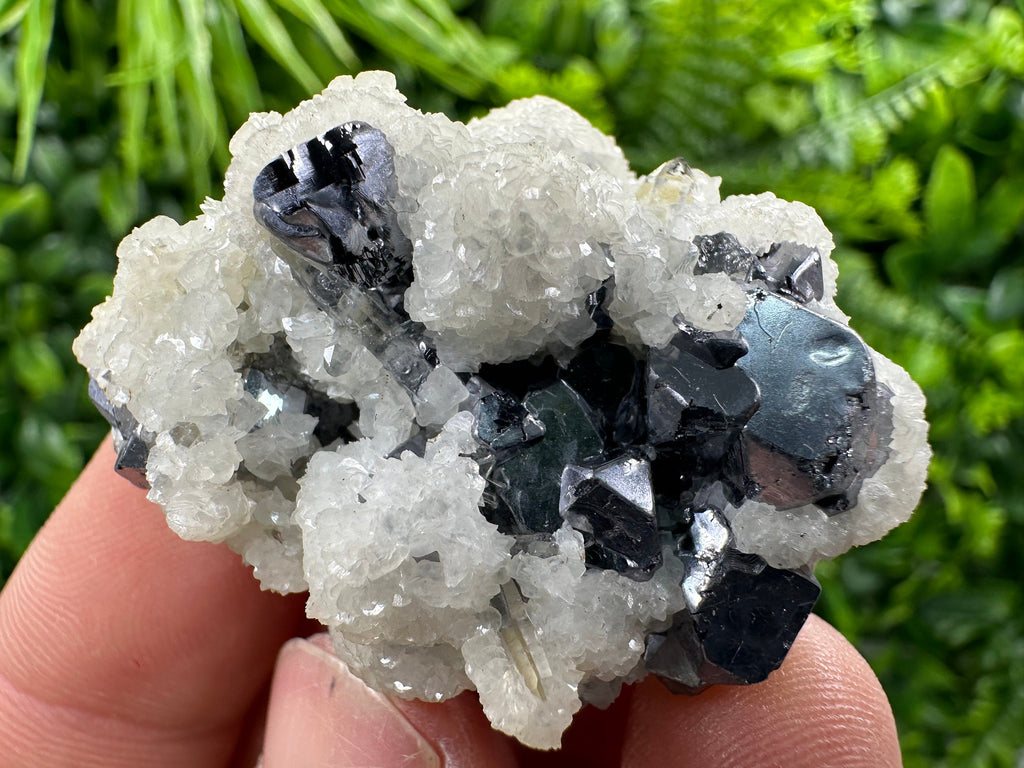 Galena with Calcite and Quartz: Natural Mineral Souvenir