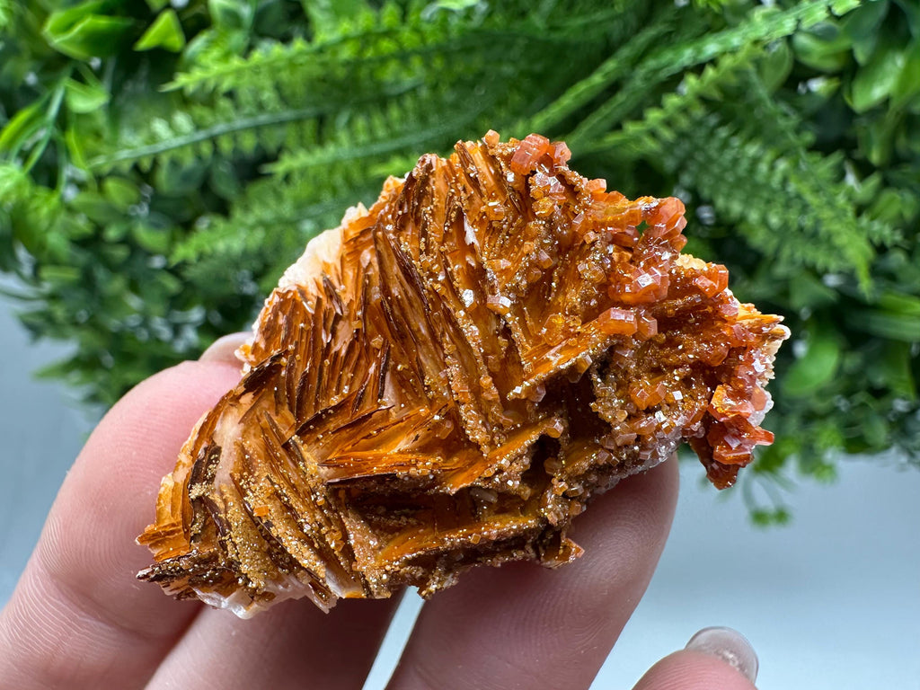 Red Vanadinite on Barite Cluster, Moroccan Crystal Mineral Specimen